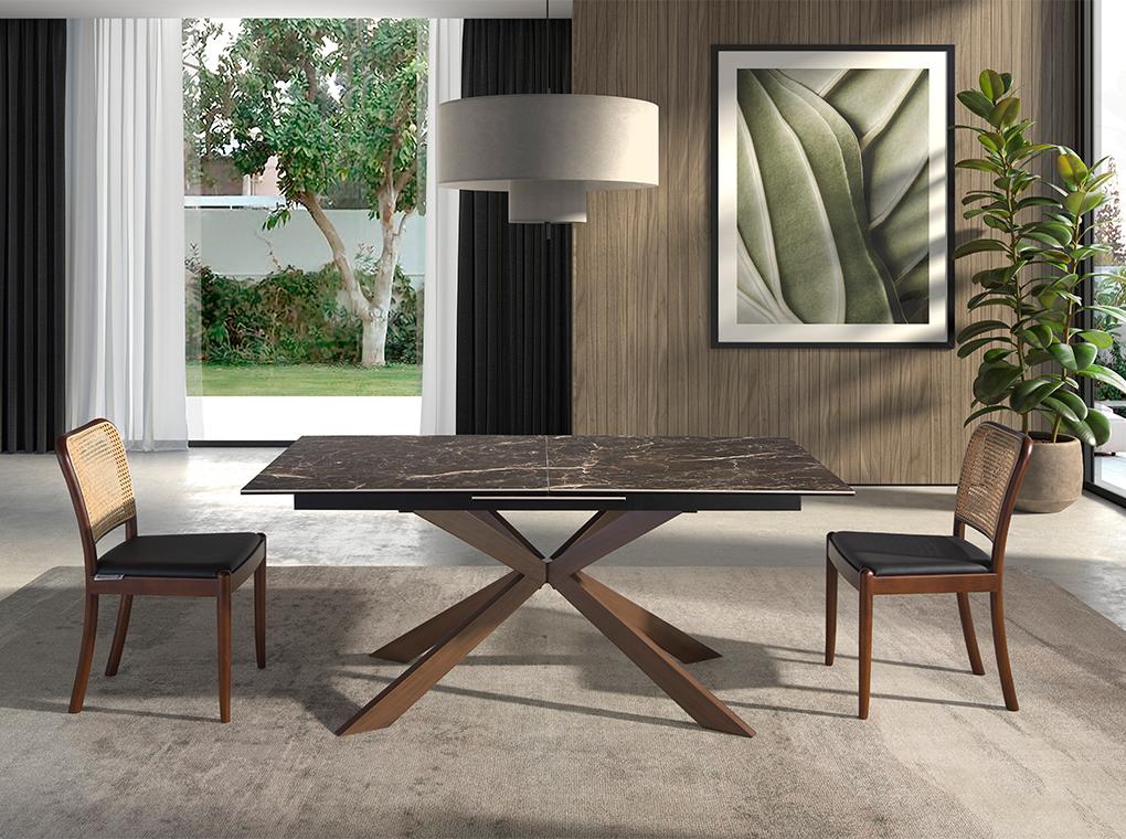 Angel Cerdá – Mesa Comedor Extensible Mármol Porcelánico 1121