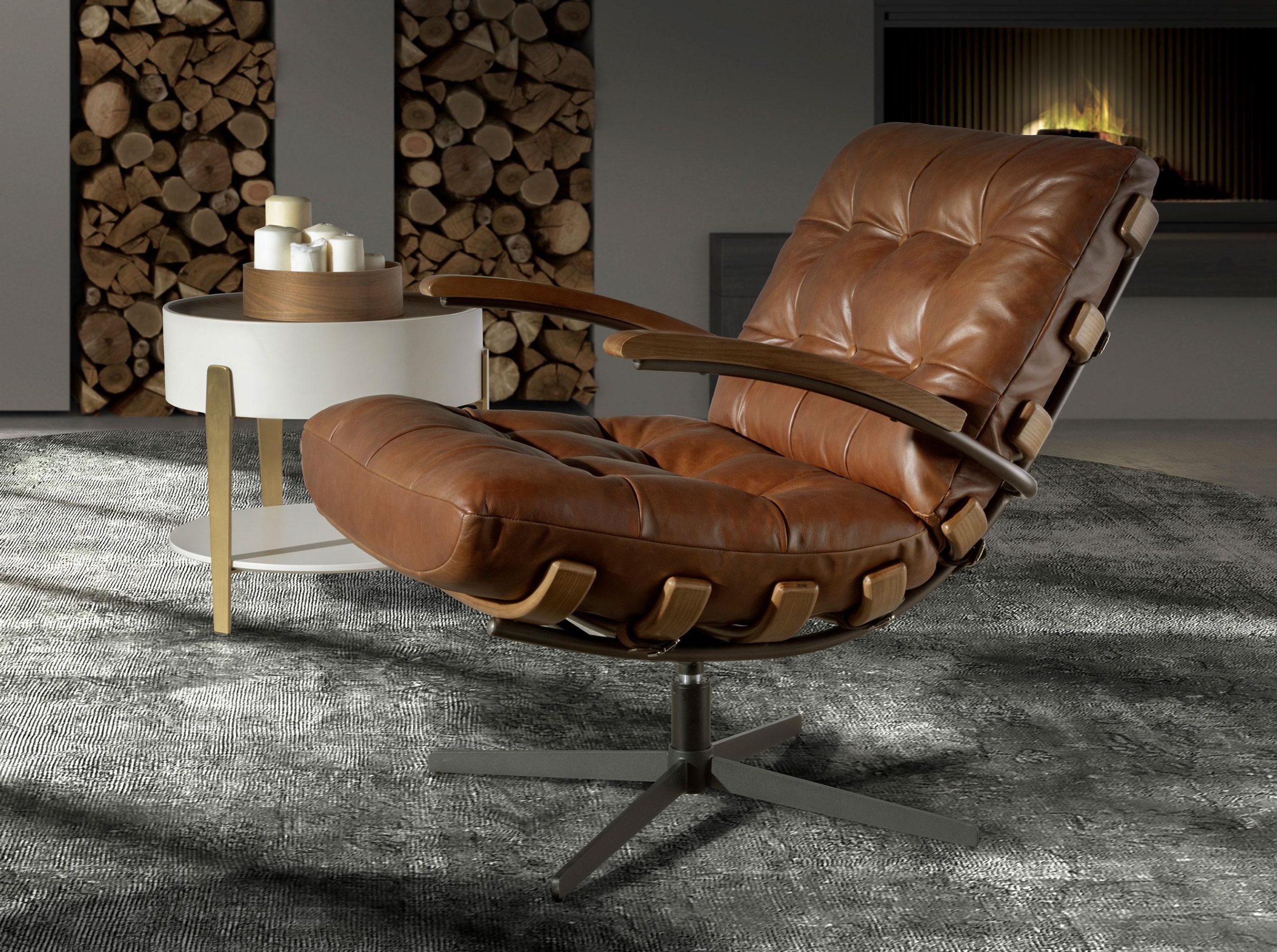 Angel Cerdá  Sillón Giratorio de Diseño Italiano Modelo 5154