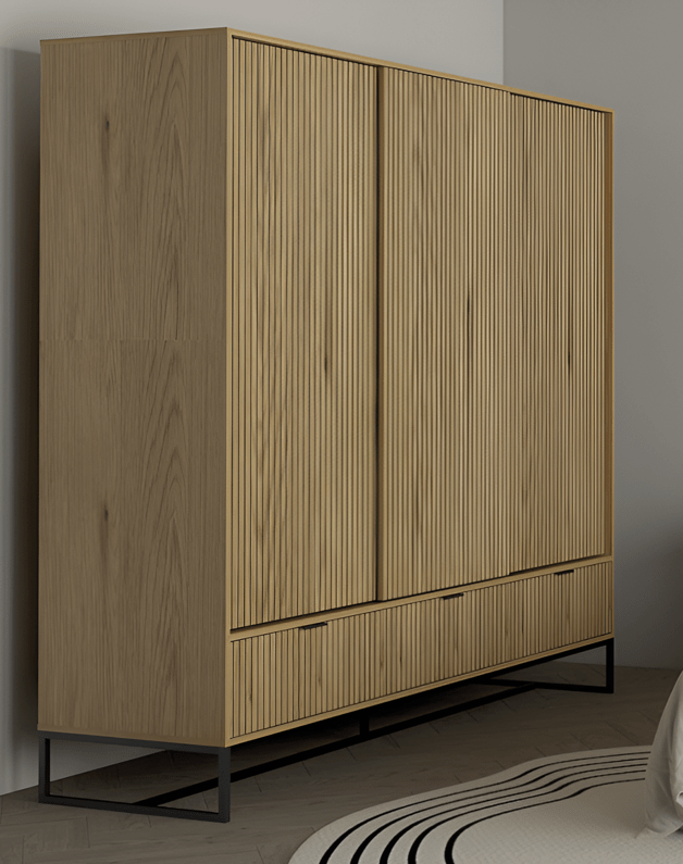 Armario 2 Puertas Correderas 150 cm Nórdico Nube