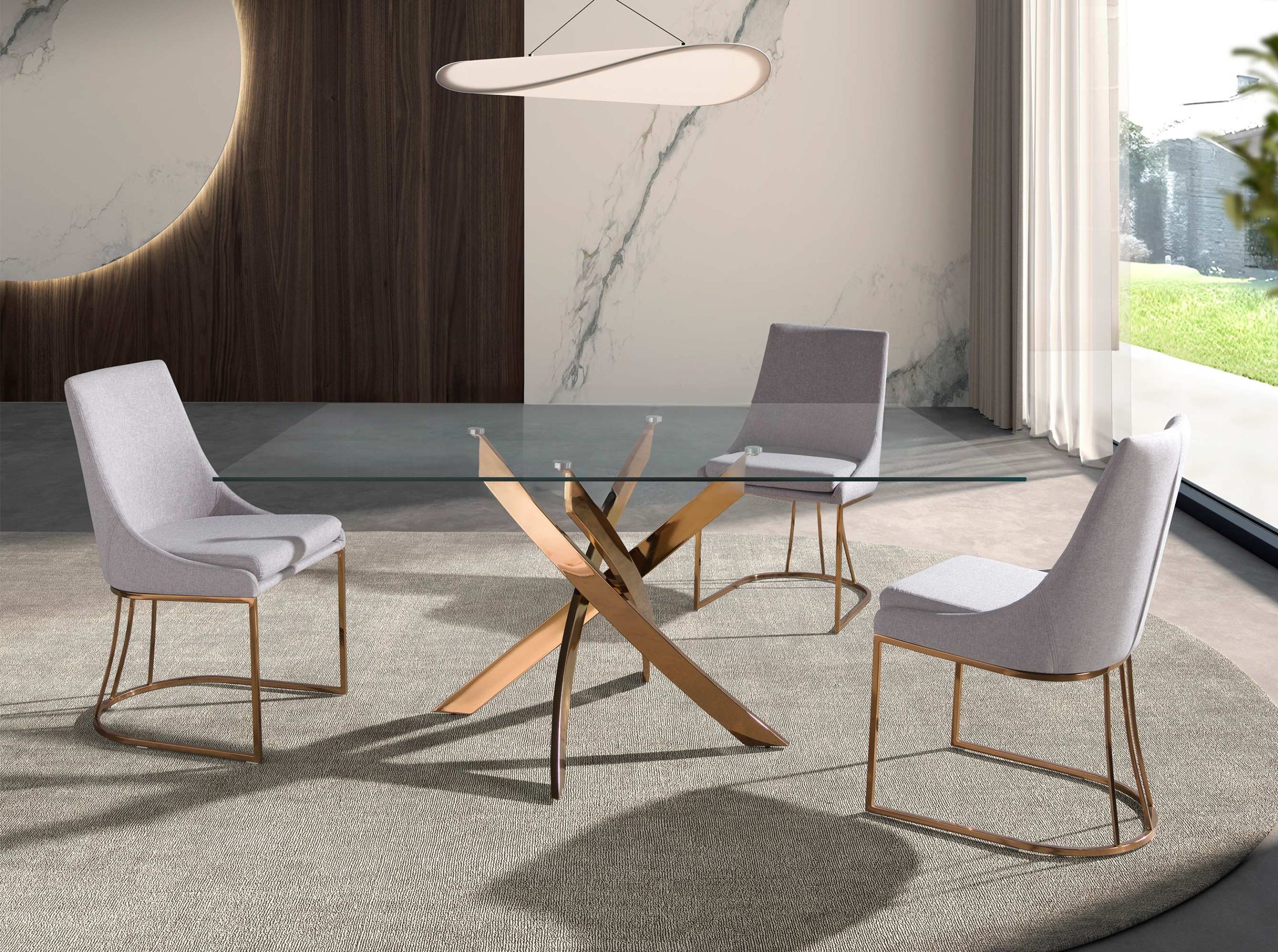 Mesa Comedor de Diseño Italiano Angel Cerdá Modelo 1169 Rectangular