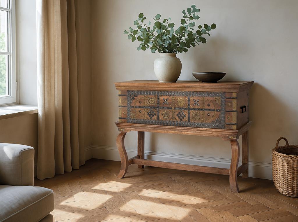 Recibidor de Madera Decorado 2156