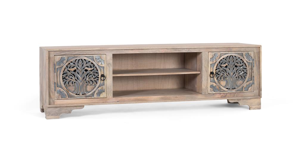 Mueble Tv  Madera Maciza de Mango Modelo 2179