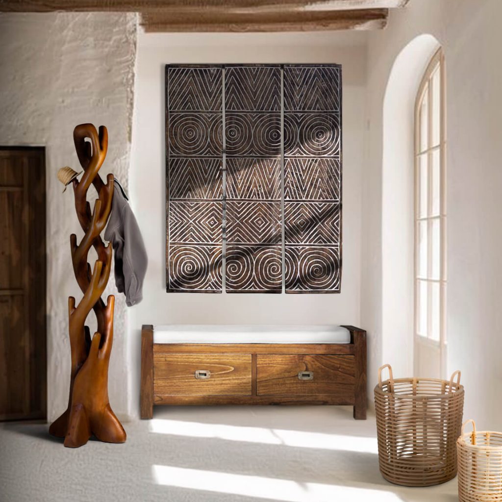 BANCO - BANQUETA O PIE DE CAMA COLONIAL