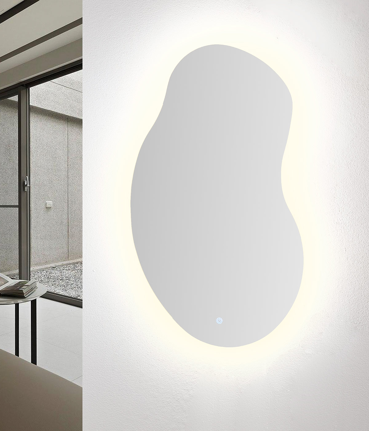 GDECO - ESPEJO DALI CON SENSOR DE LUZ LED. 120*74 CM (SE PUEDE COLGAR EN HORIZONTAL)