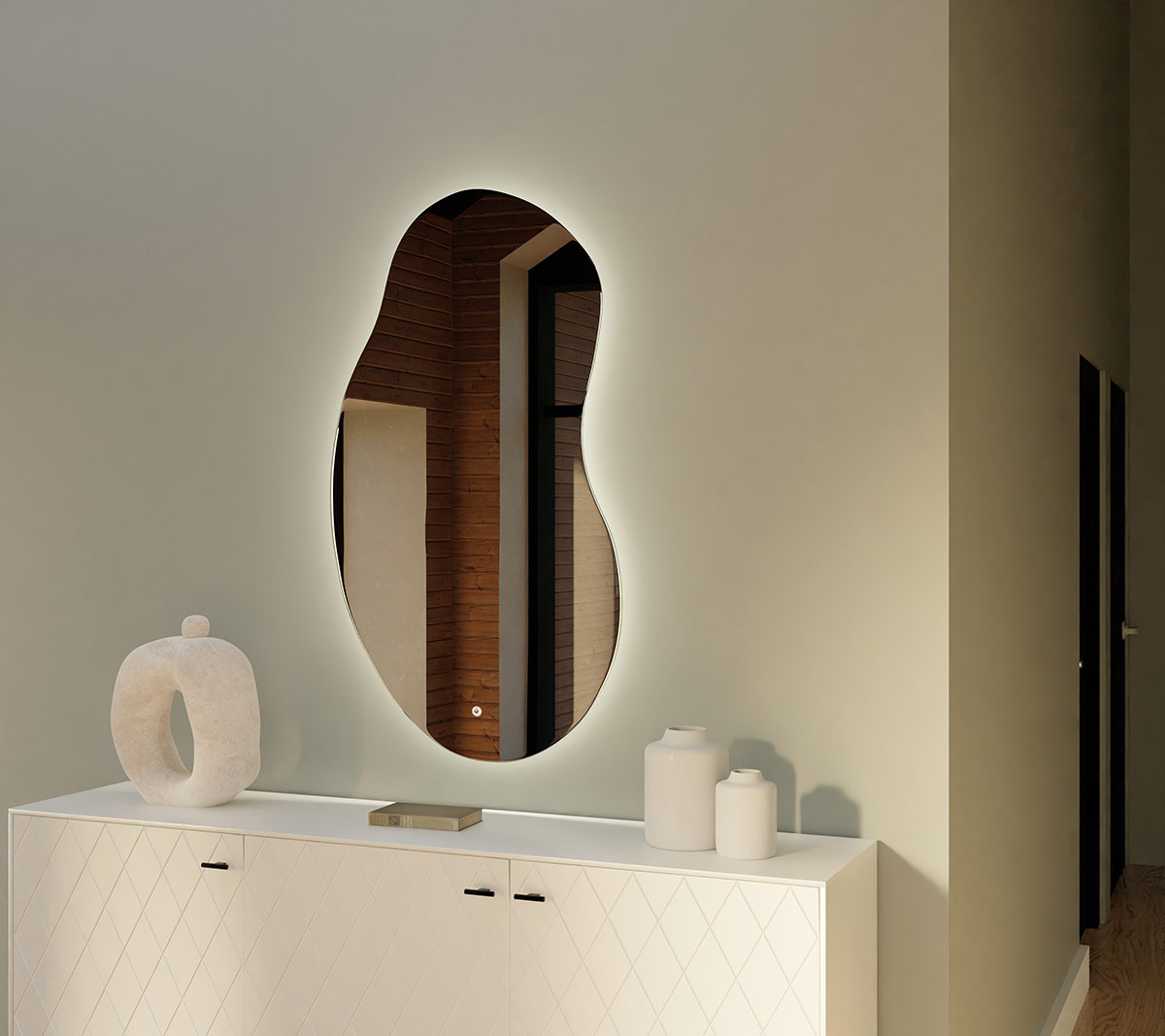 Alternative view of GDECO - ESPEJO DALI CON SENSOR DE LUZ LED. 120*74 CM (SE PUEDE COLGAR EN HORIZONTAL)