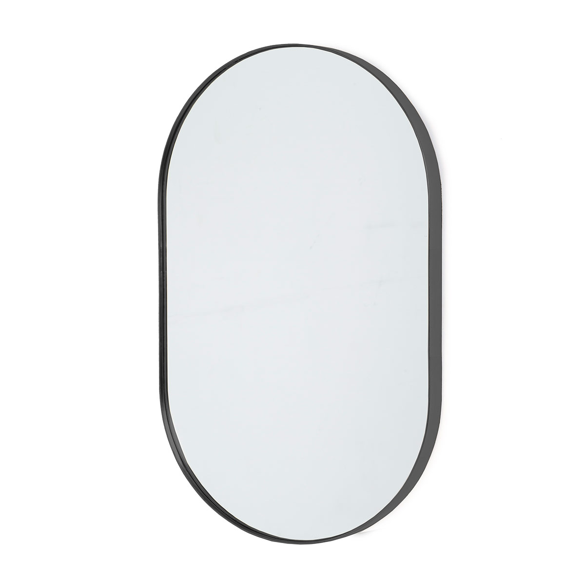 GDECO - ESPEJO OVALADO NEGRO 74*44*4 cm