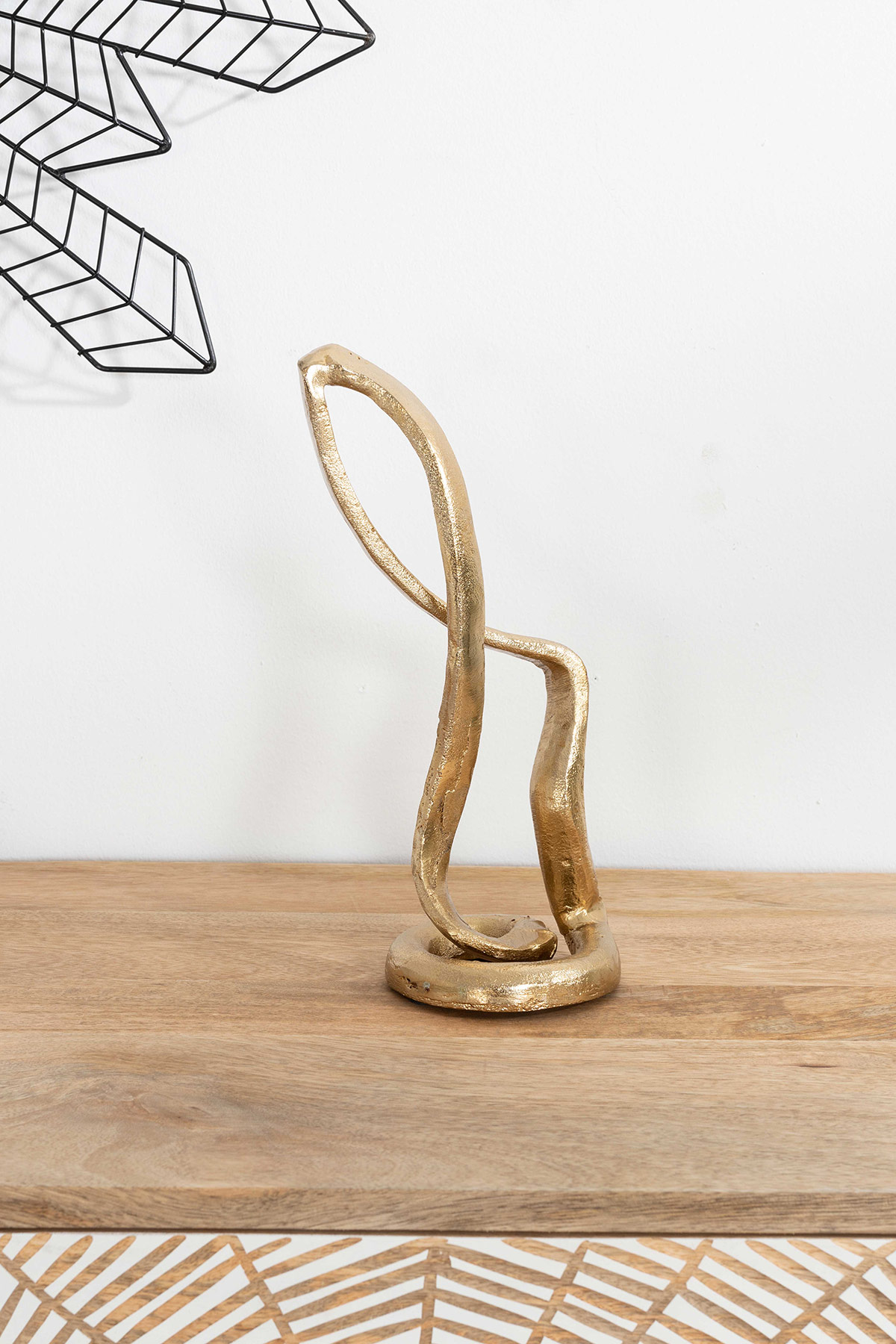 Alternative view of GDECO - FIGURA DECORATIVA ORO ENVEJECIDO. 13*10*31 CM