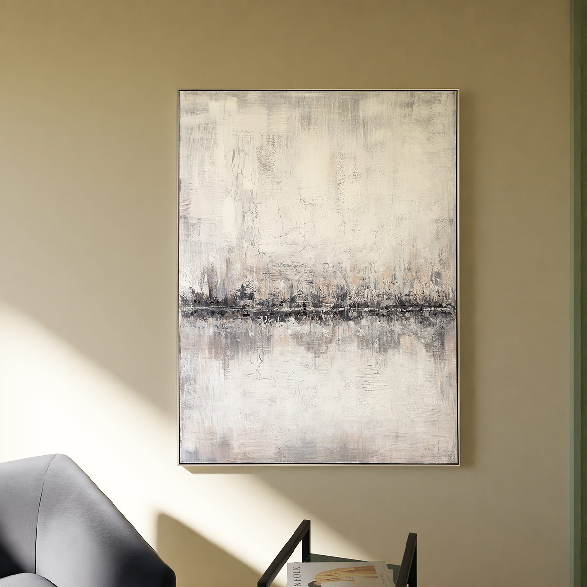 Alternative view of GDECO - PINTURA AL ÓLEO, MARCO PLATA 120X160X3,5 CM