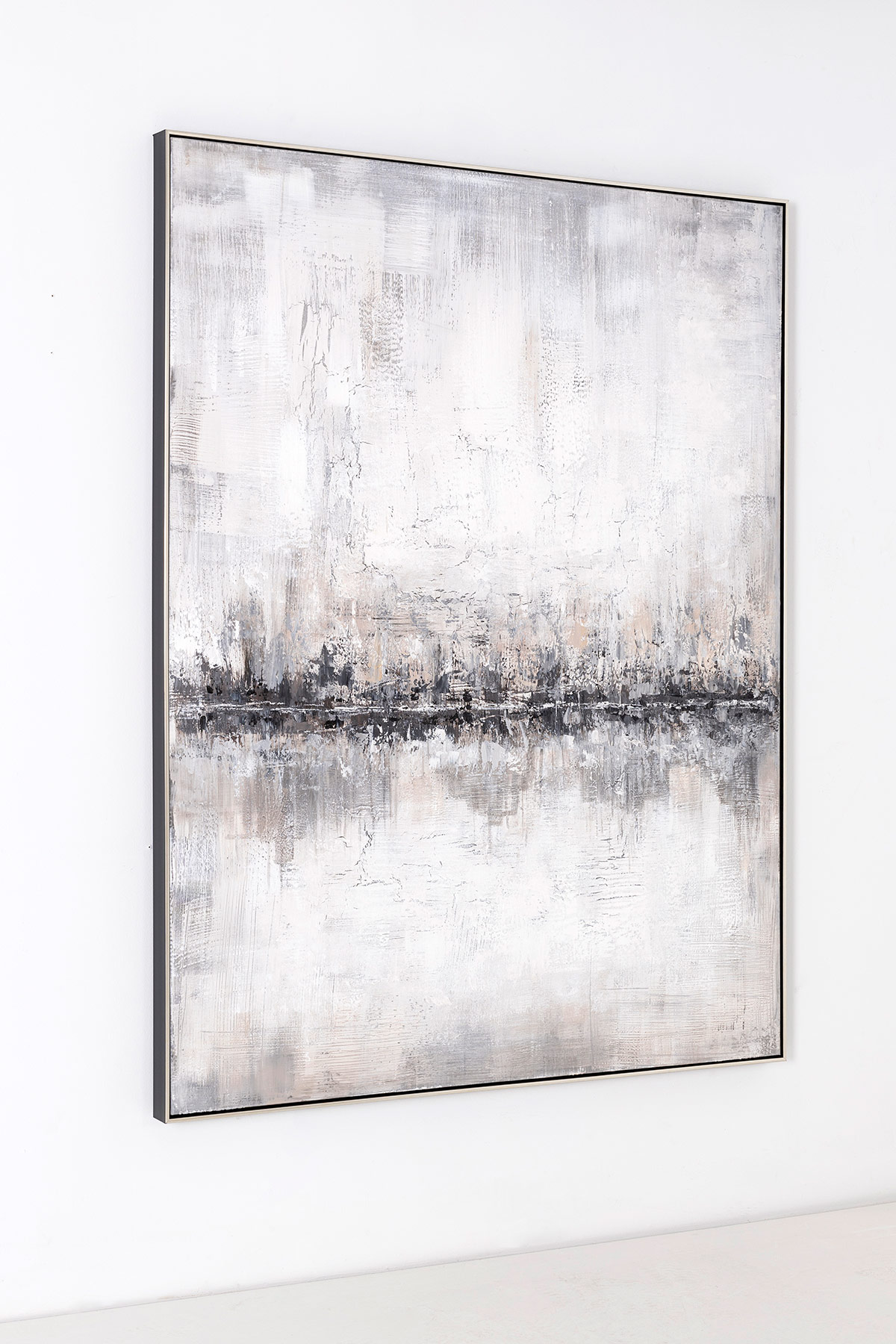 GDECO - PINTURA AL ÓLEO, MARCO PLATA 120X160X3,5 CM - Imagen 3