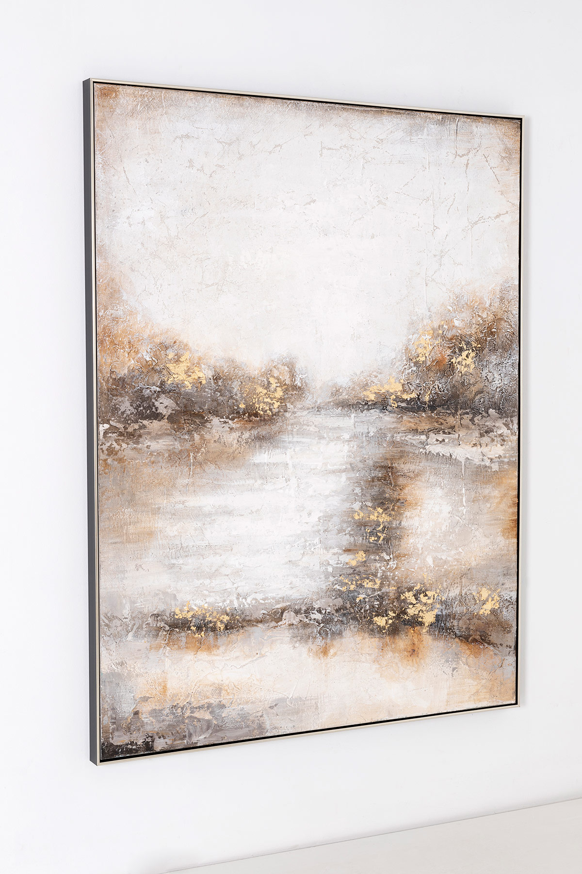 GDECO - PINTURA AL ÓLEO, MARCO PLATA 120X160X3,5 CM - Imagen 3