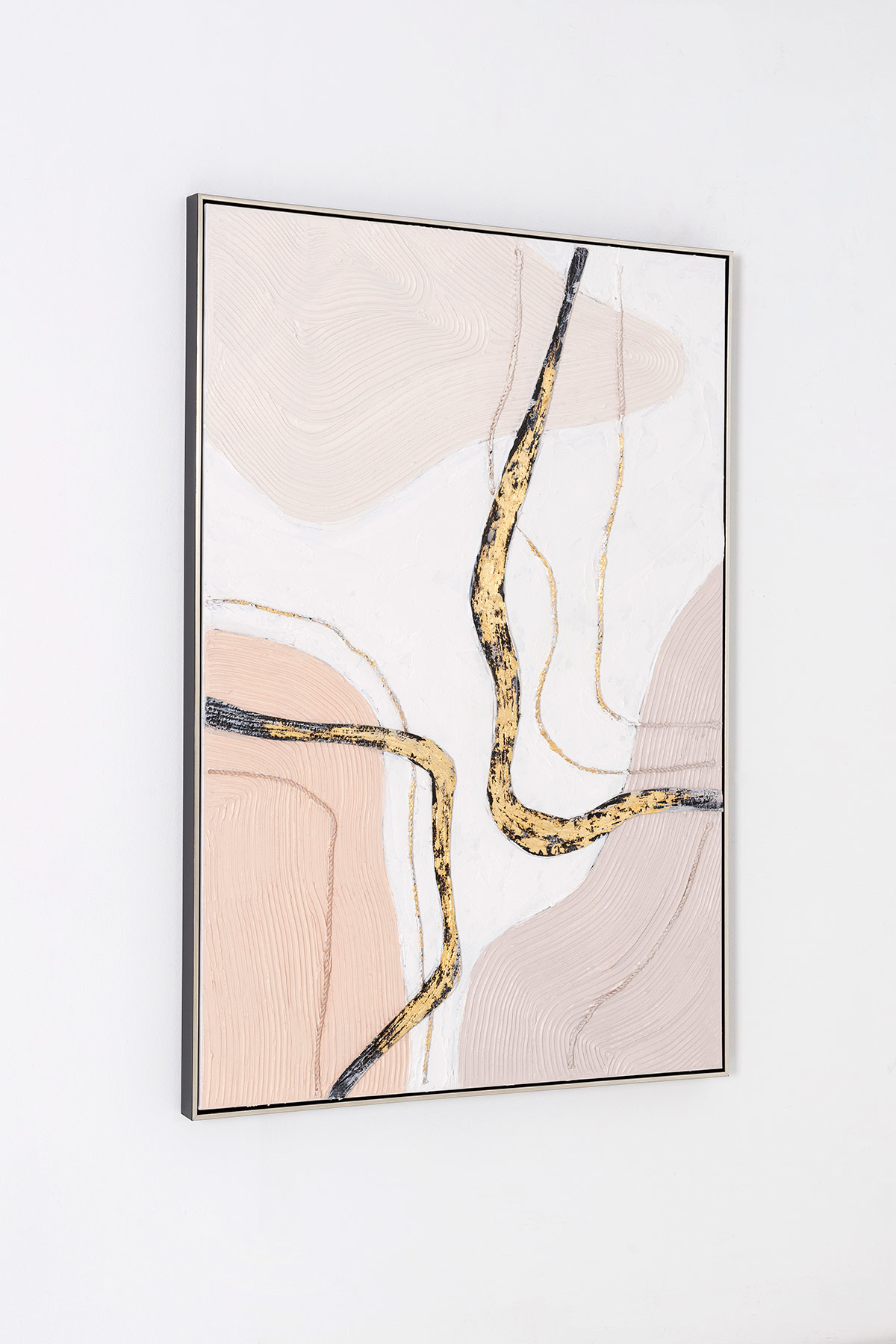 Alternative view of GDECO - PINTURA AL ÓLEO, MARCO PLATA 80X120X3,5 CM