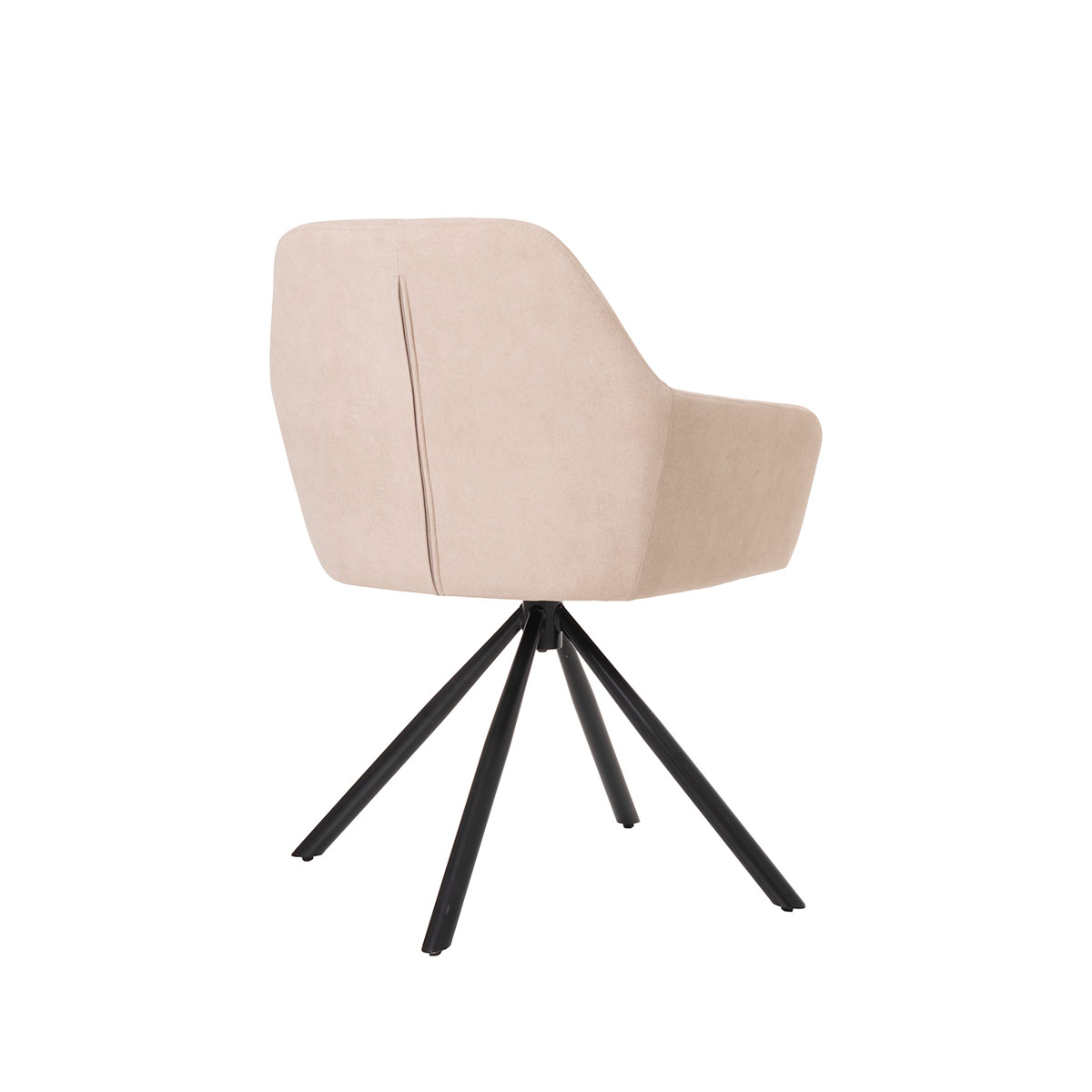 Alternative view of GDECO - SILLA CLAIRE GIRATORIA 360º. TAPIZADO BEIGE, PATAS METAL NEGRO