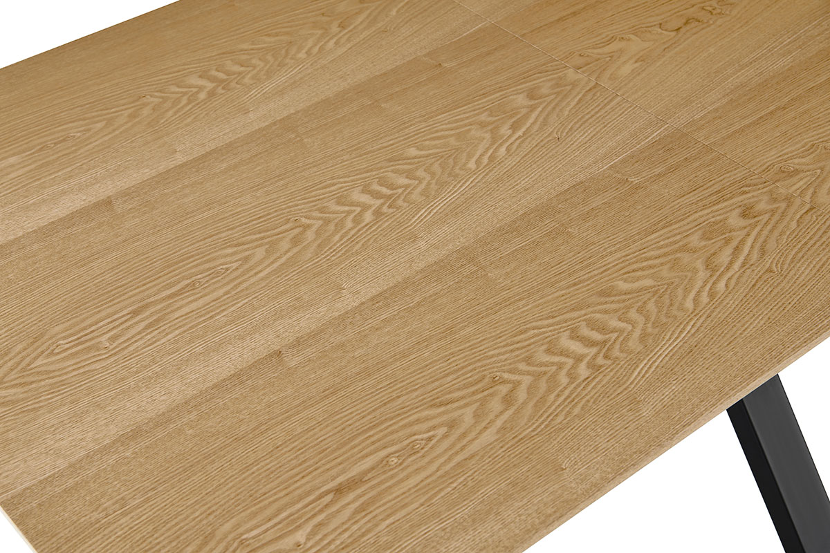 Alternative view of GDECO - MESA EXTENSIBLE 160-200*90*75CM, TAPA CHAPA ROBLE, PATA METALICA NEGRA