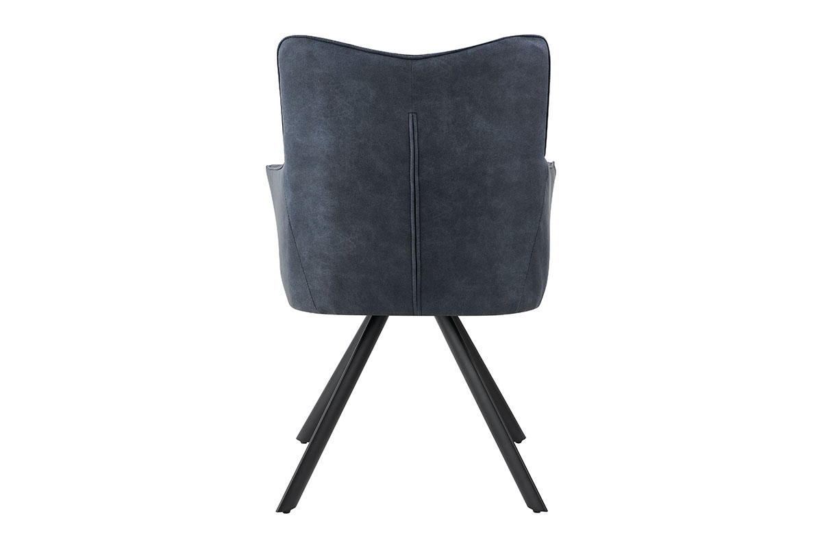 Alternative view of GDECO - SILLON LEIA, ASIENTO GIRATORIO 360º CON RETORNO. TAPIZADO GRIS MARENGO ANTIMANCHAS, PATAS METAL NEGRO