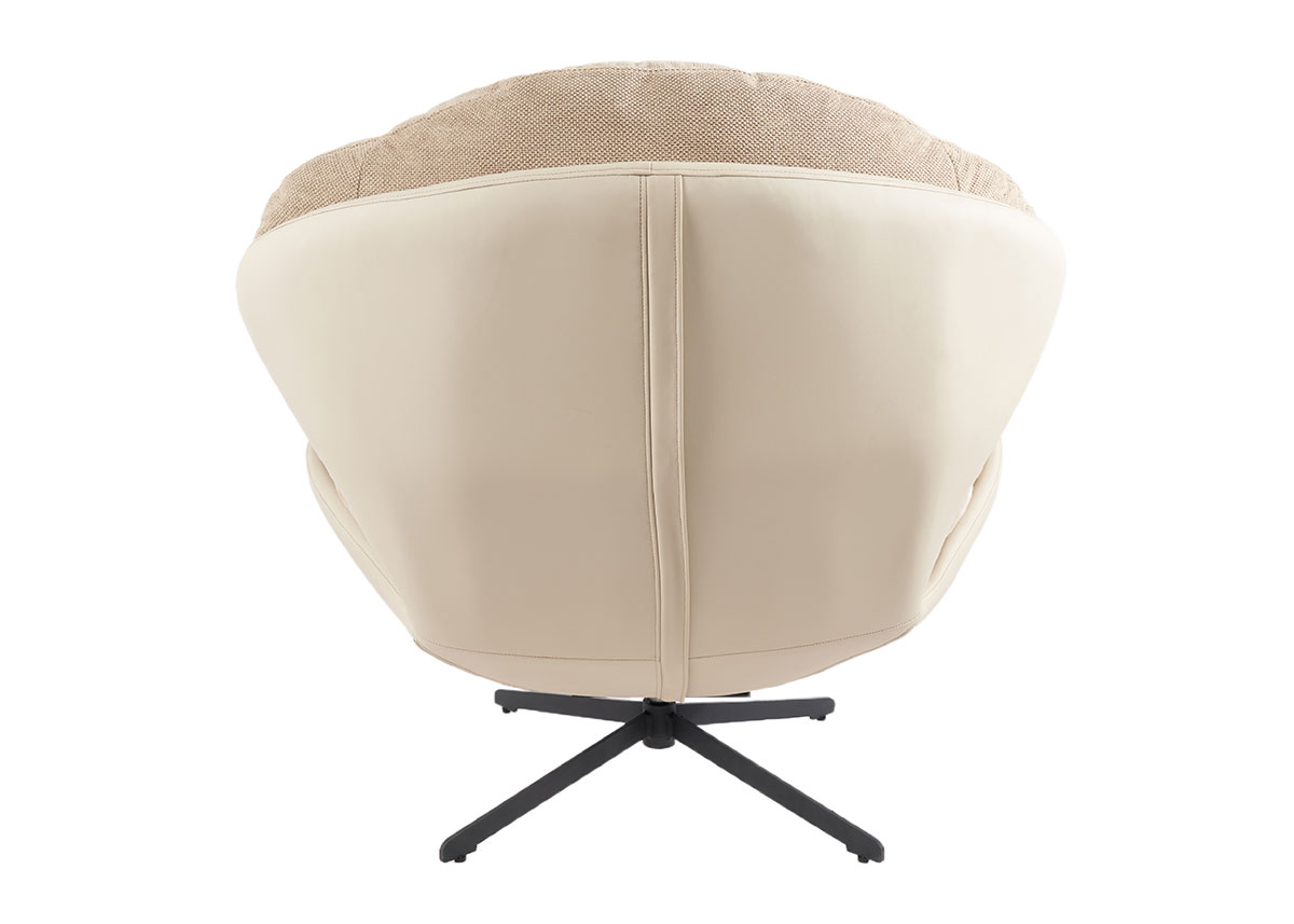 GDECO - SILLON EGG GIRATORIO 360º. TAPIZADO INTERIOR BEIGE (ANTIMANCHAS Y ANTIARAÑAZOS MASCOTAS) 91*98*100 CM