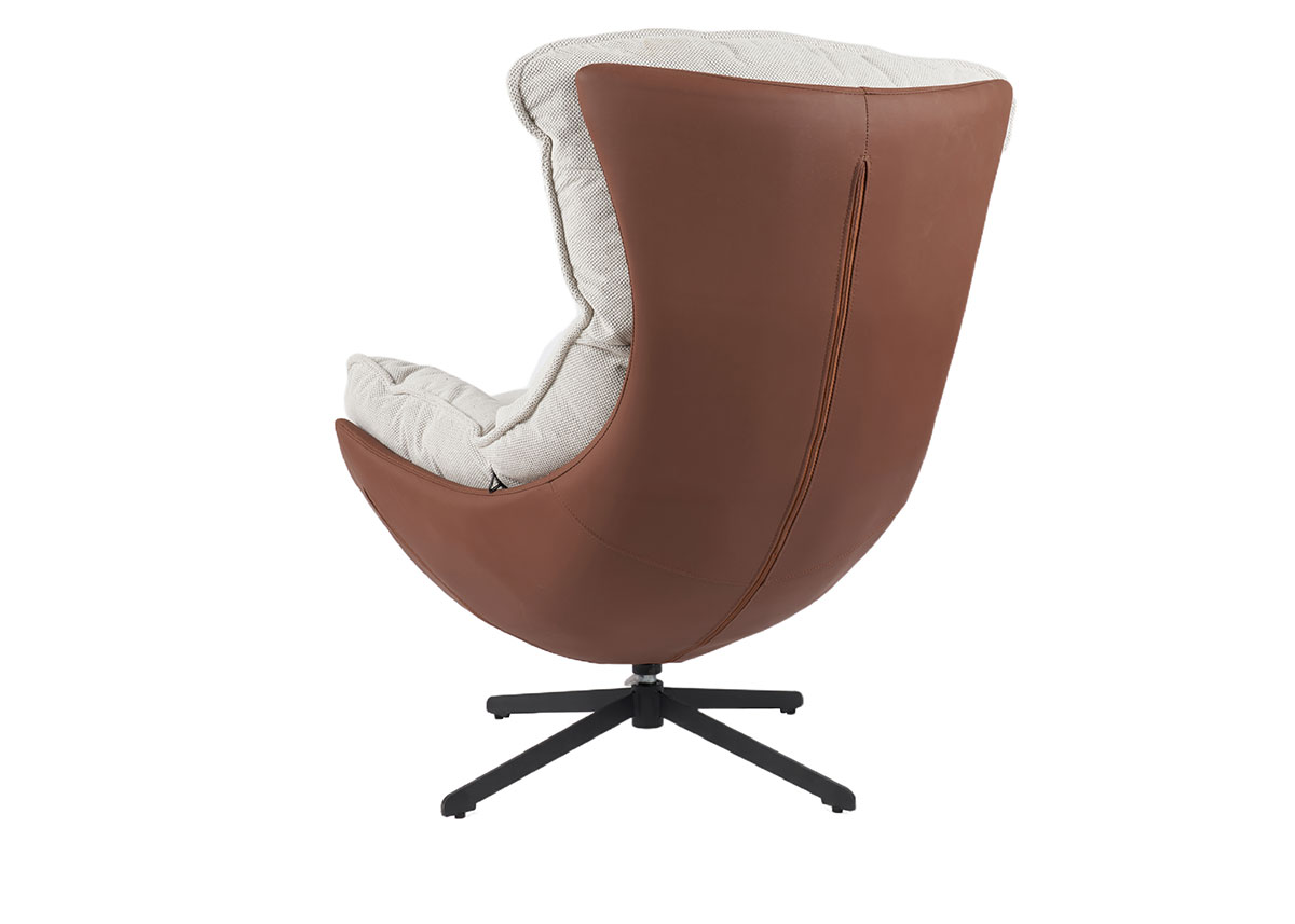 Alternative view of GDECO - SILLON HANS GIRATORIO 360º. TAPIZADO TERRACOTA  (ANTIMANCHAS Y ANTIARAÑAZOS MASCOTAS) 102*102*87 CM