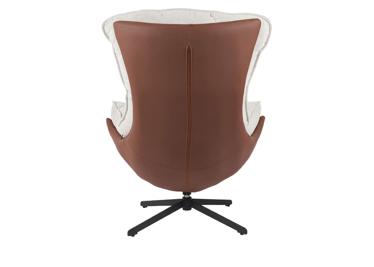 GDECO - SILLON HANS GIRATORIO 360º. TAPIZADO TERRACOTA  (ANTIMANCHAS Y ANTIARAÑAZOS MASCOTAS) 102*102*87 CM