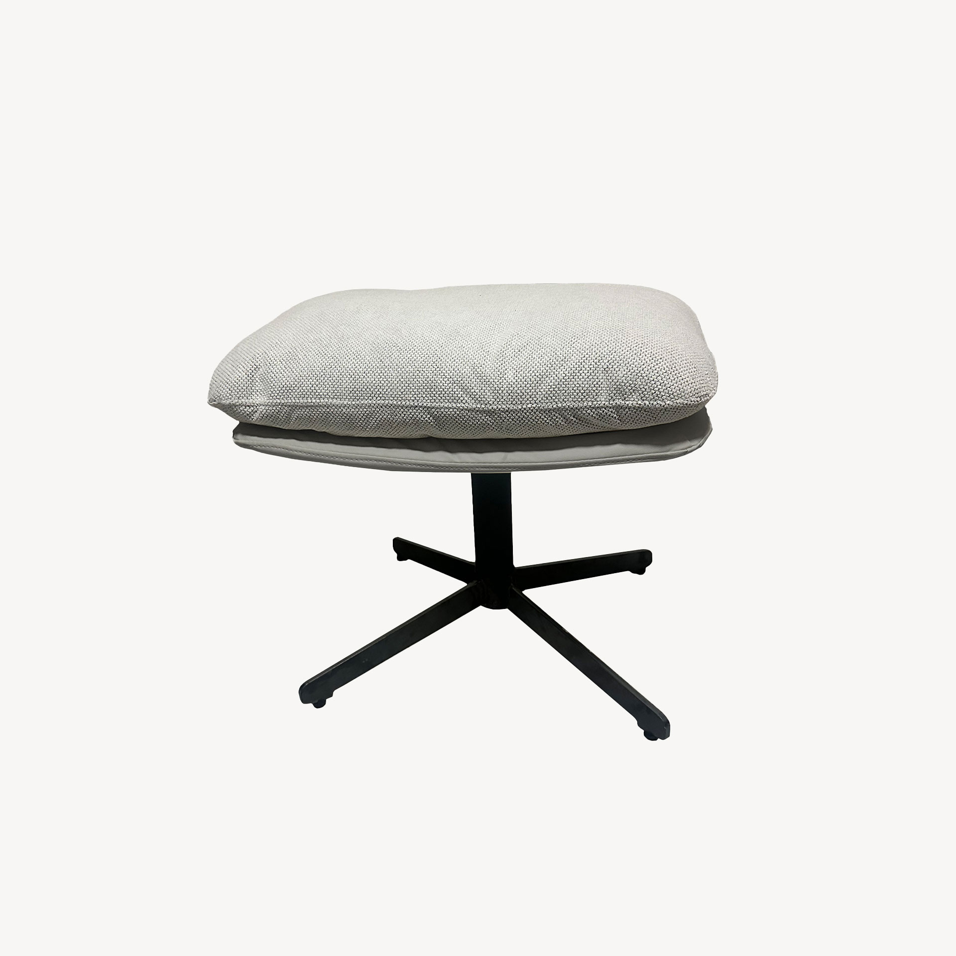 GDECO - BANQUETA REPOSAPIES GIRATORIA 42*52*40 CM.TAPIZADO GRIS PIEDRA (ANTIMANCHAS, IGNIFUGO, ANTIARAÑAZOS MASCOTAS)