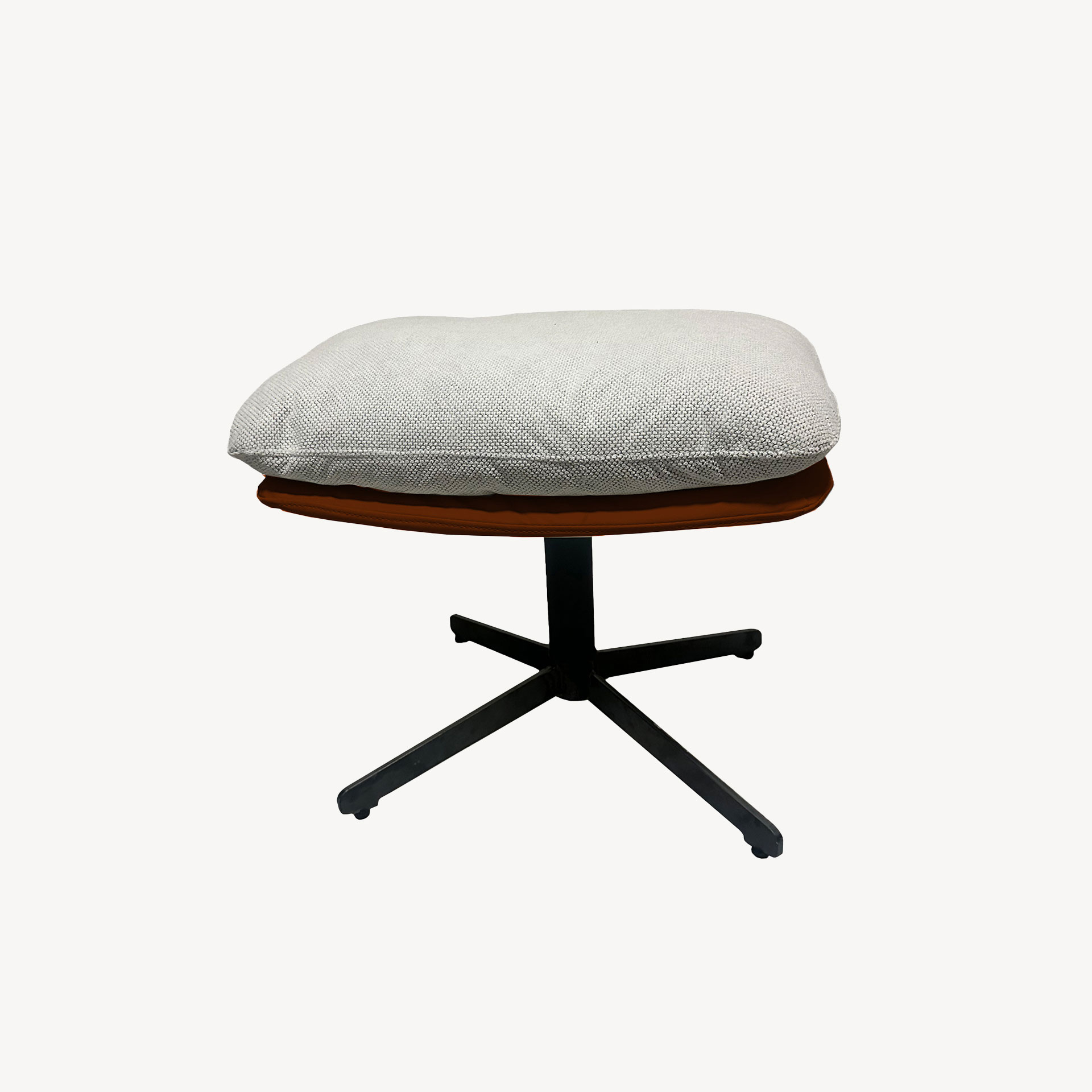 GDECO - BANQUETA REPOSAPIES GIRATORIA 42*52*40 CM.TAPIZADO ROJO CALDERA (ANTIMANCHAS, IGNIFUGO, ANTIARAÑAZOS MASCOTAS)