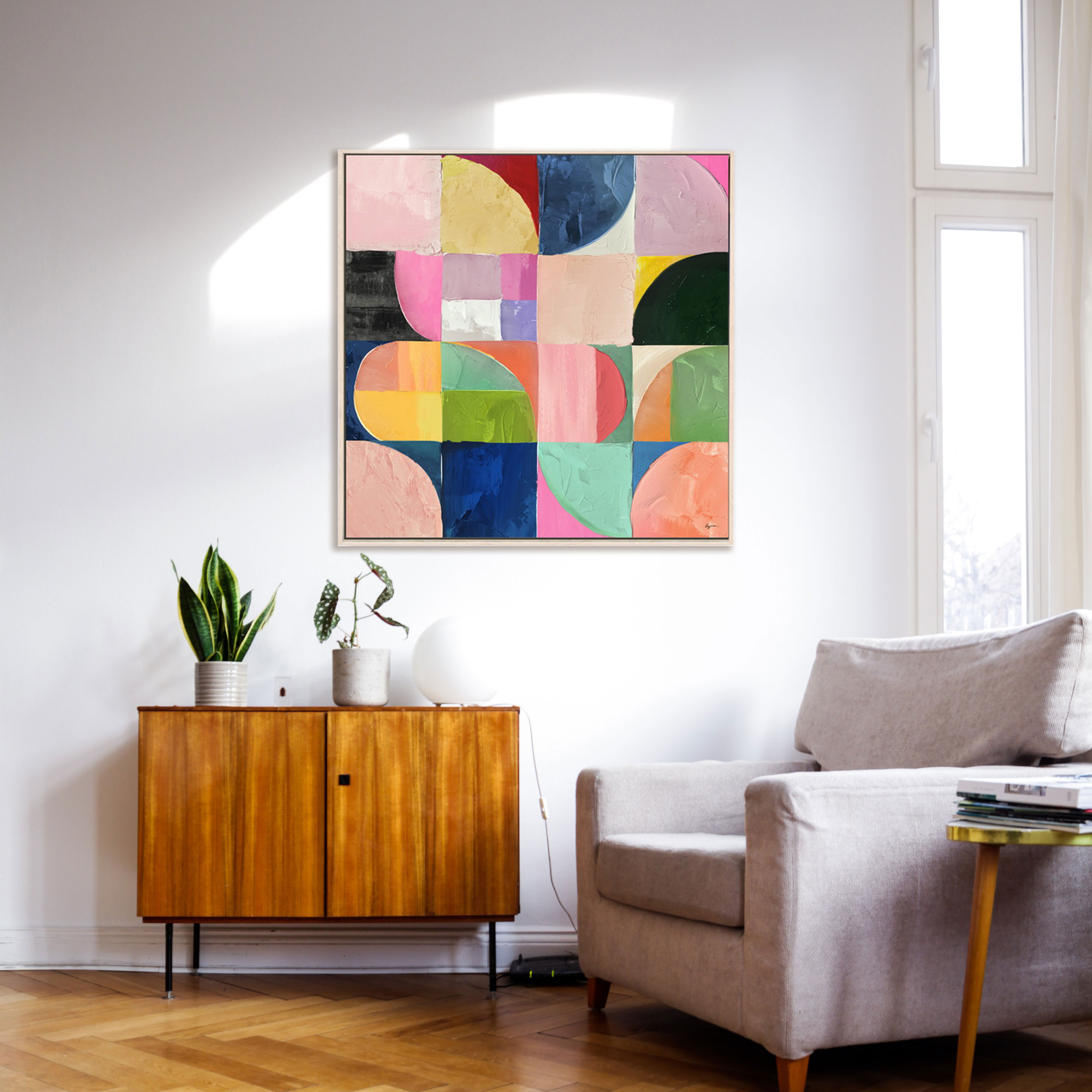 Alternative view of GDECO - CUADRO OLEO CON MARCO 120*120CM