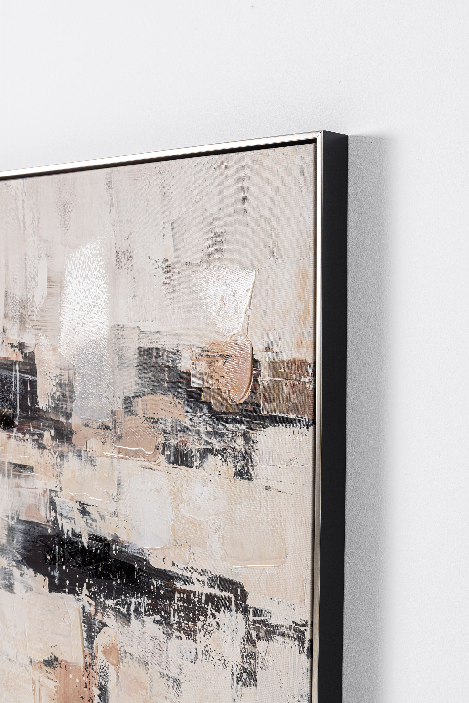 Alternative view of GDECO - SET 2 CUADROS OLEO 80*80 CM. CON MARCO MADERA