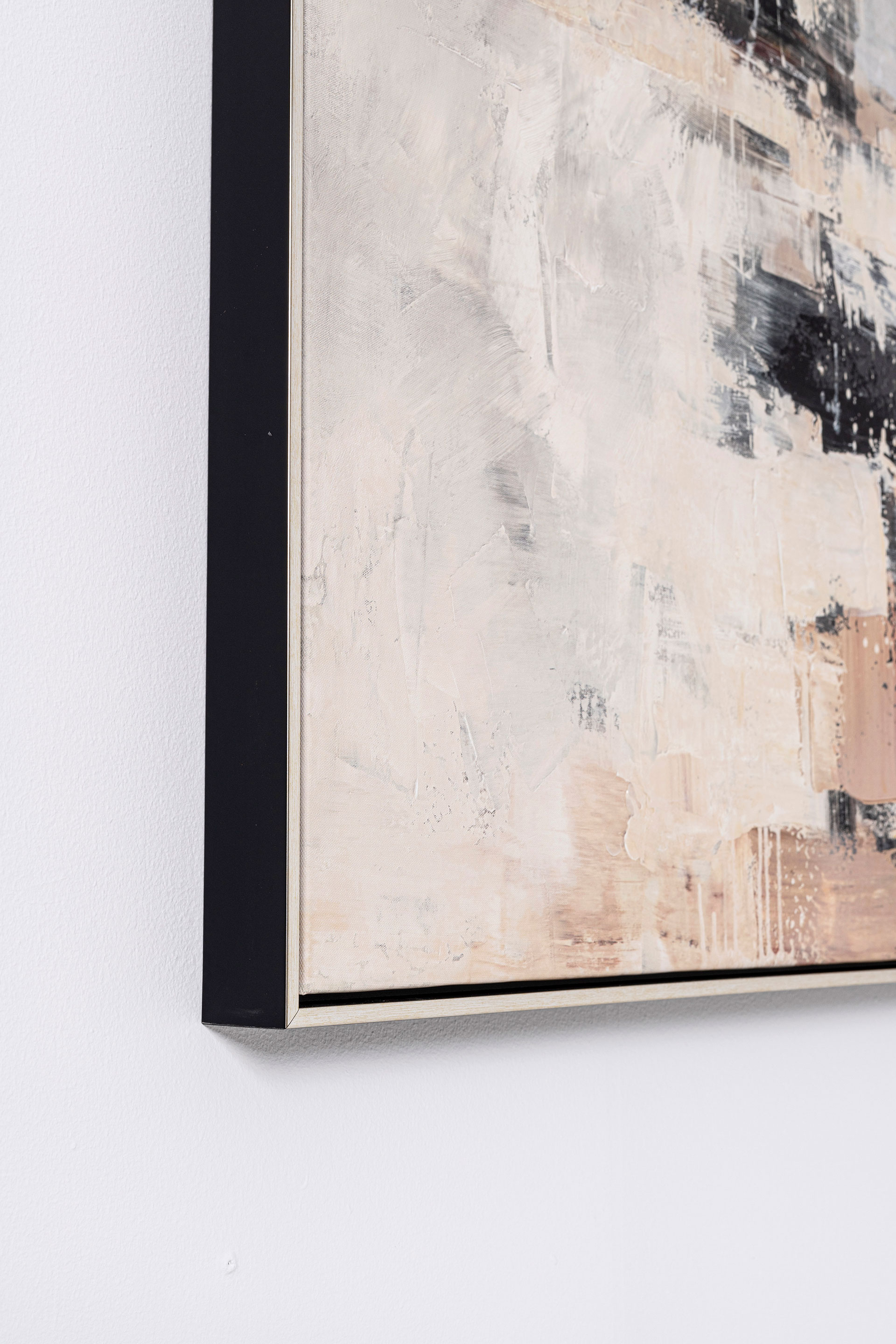 GDECO - SET 2 CUADROS OLEO 80*80 CM. CON MARCO MADERA