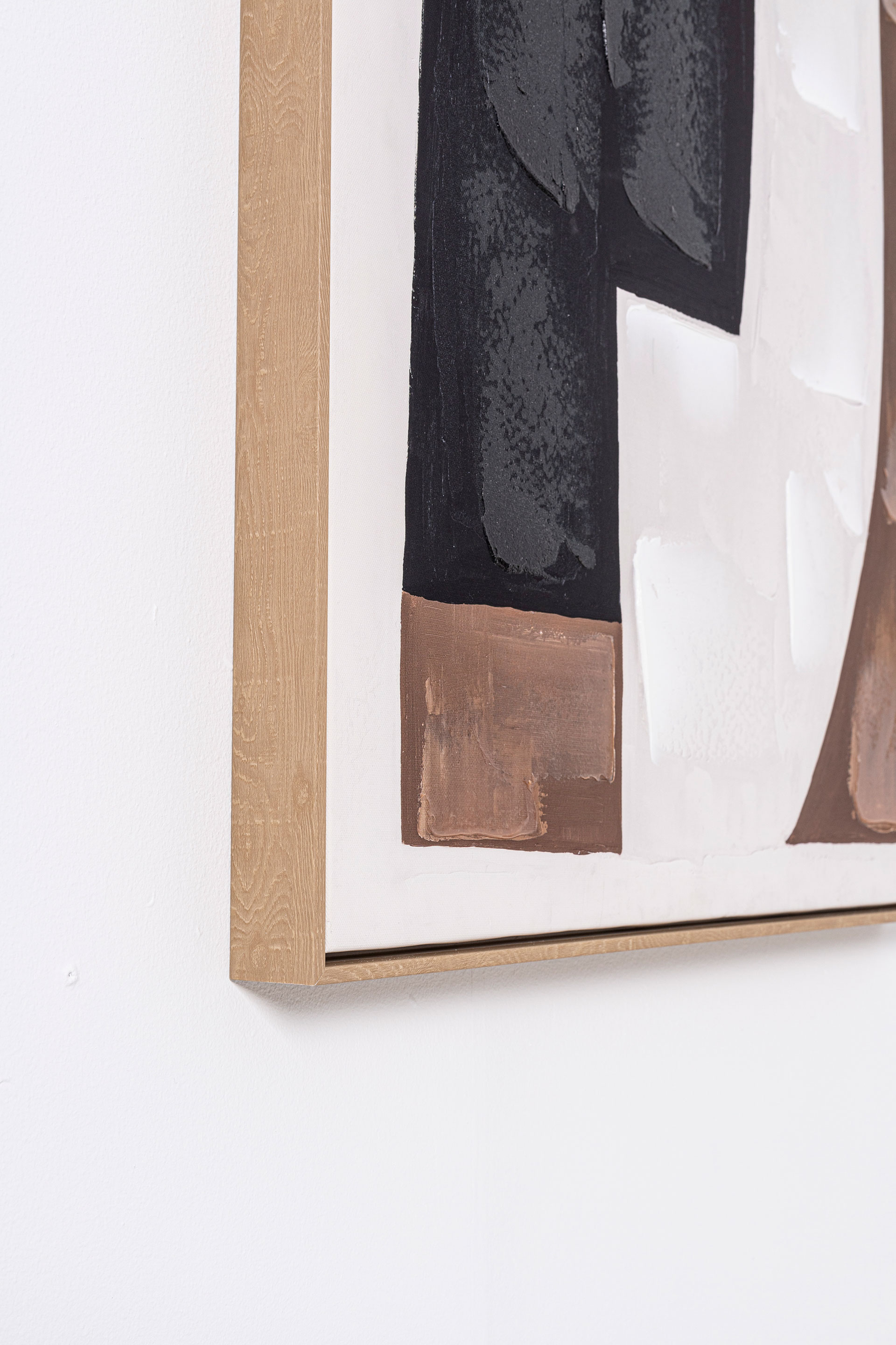 GDECO - SET 2 CUADROS OLEO CON MARCO MADERA 60*90*3.5 CM