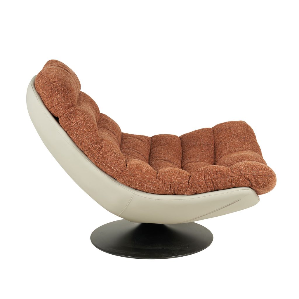 Alternative view of GDECO - SILLON ARTI GIRATORIO 360º. TAPIZADO CALDERA JASPEADO Y EXTERIOR BEIGE (ANTIMANCHAS, IGNIFUGO, ANTIARAÑAZOS MASCOTAS) 92*110*78 CM