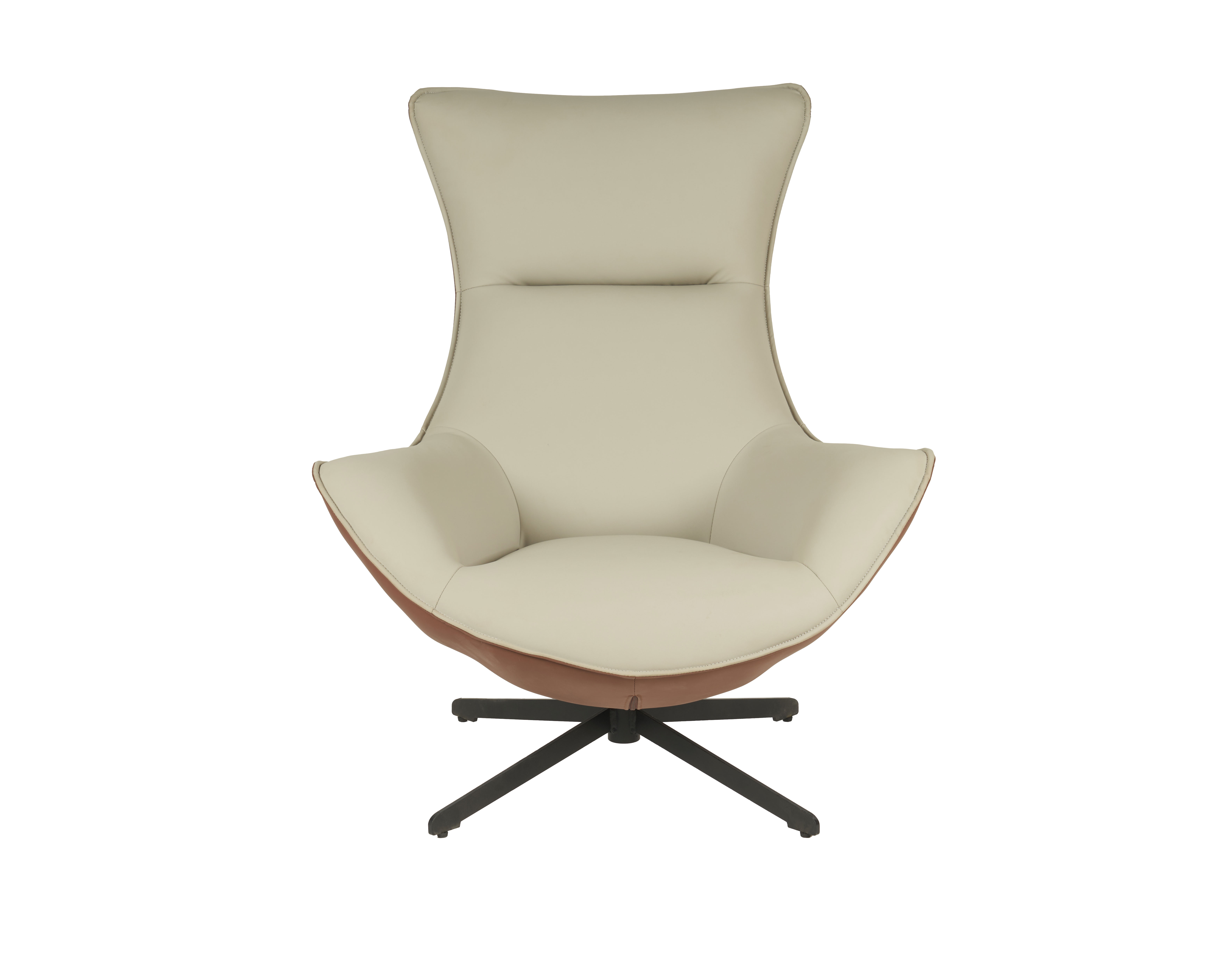 GDECO - SILLON HANS GIRATORIO 360º. TAPIZADO CALDERA Y BEIGE (ANTIMANCHAS, IGNIFUGO, ANTIARAÑAZOS MASCOTAS) 102*102*87 CM