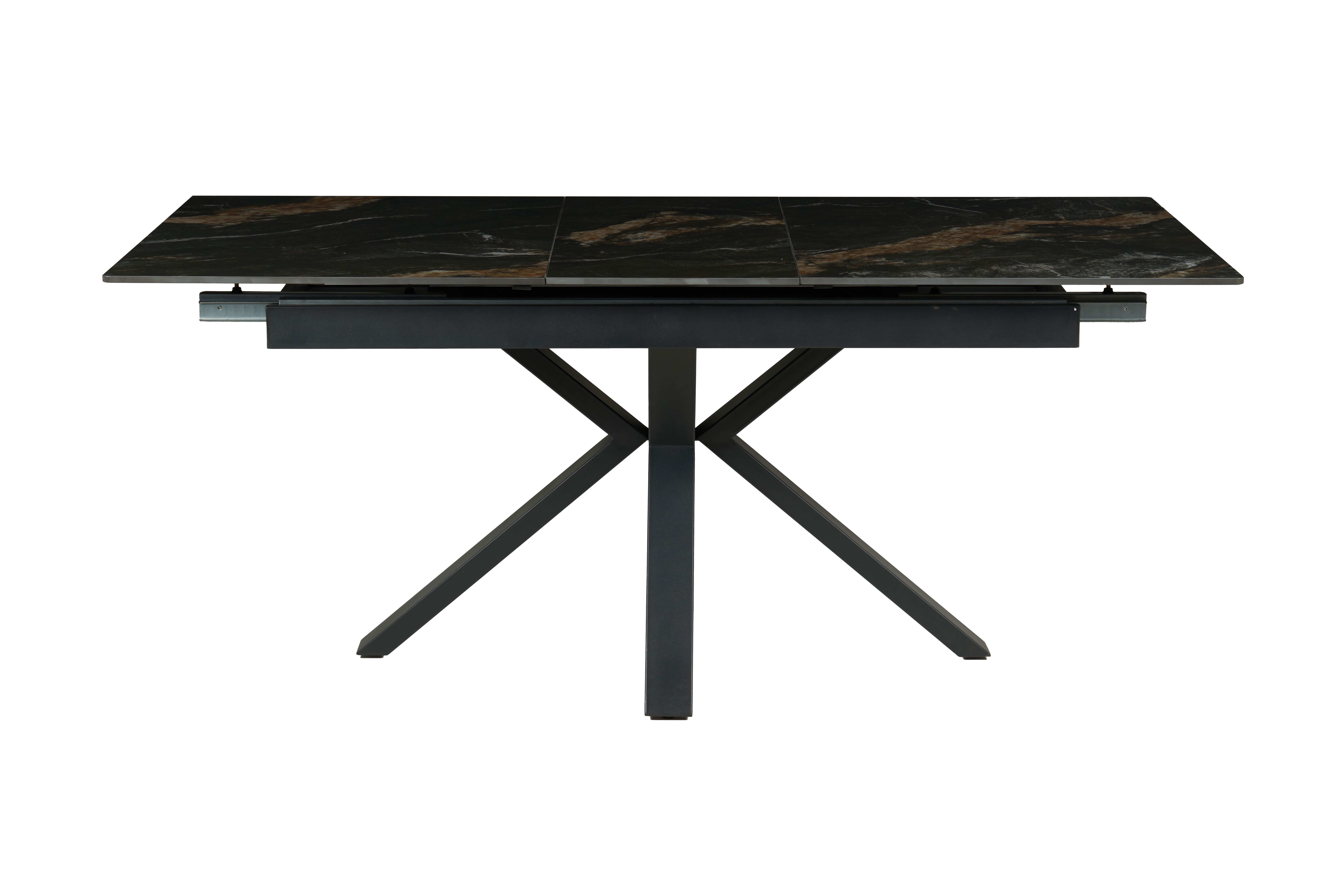 Alternative view of GDECO - MESA EXTENSIBLE 140/180*85*76 CM, TAPA PORCELANICO NEGRA Y BASE METAL NEGRO