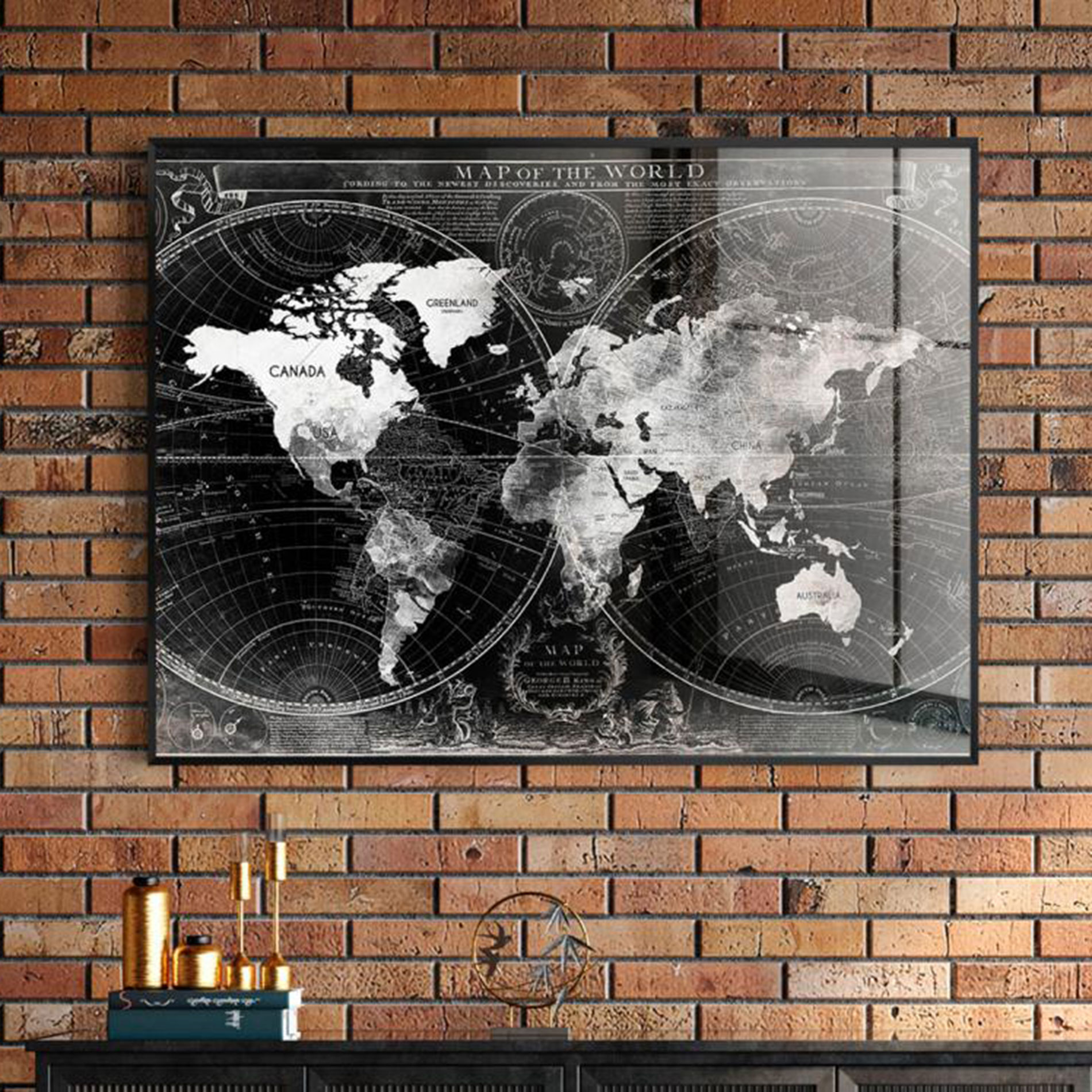 Alternative view of GDECO - CUADRO MARCO NEGRO FOTO CRISTAL TEMPLADO 120*80 CM