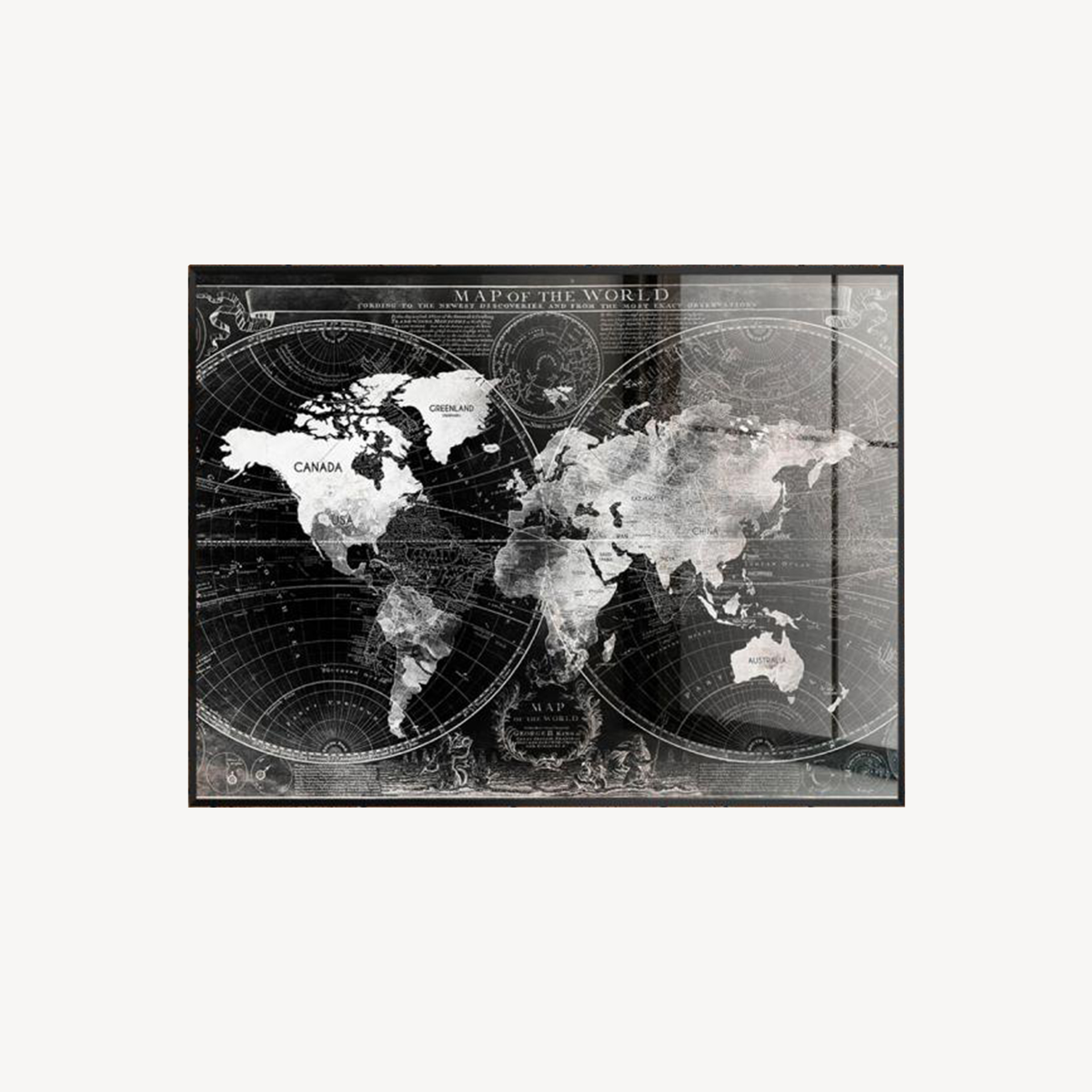 GDECO - CUADRO MARCO NEGRO FOTO CRISTAL TEMPLADO 120*80 CM