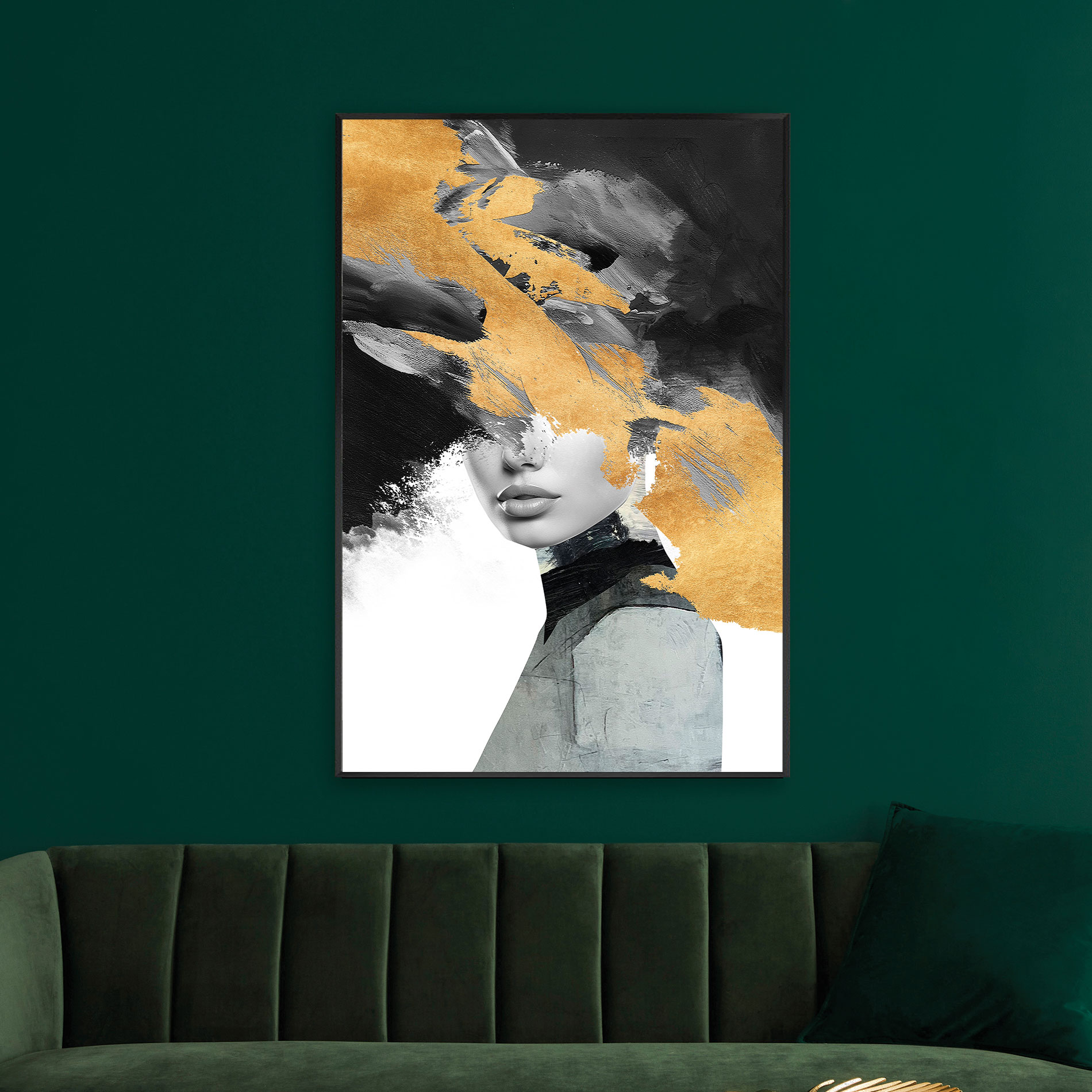 Alternative view of GDECO - CUADRO MARCO NEGRO FOTO CRISTAL TEMPLADO 120*80 CM