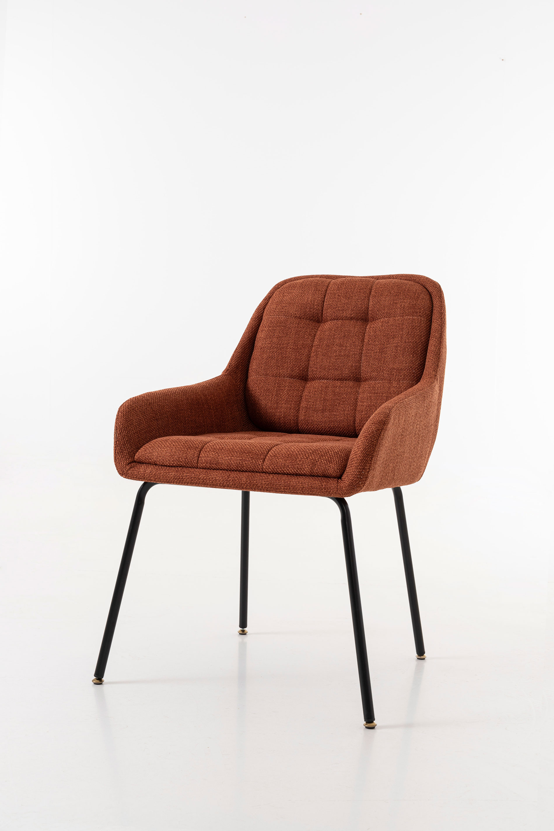 Alternative view of GDECO - SILLA BELMONT, TAPIZADO CALDERA, PATAS METAL NEGRO