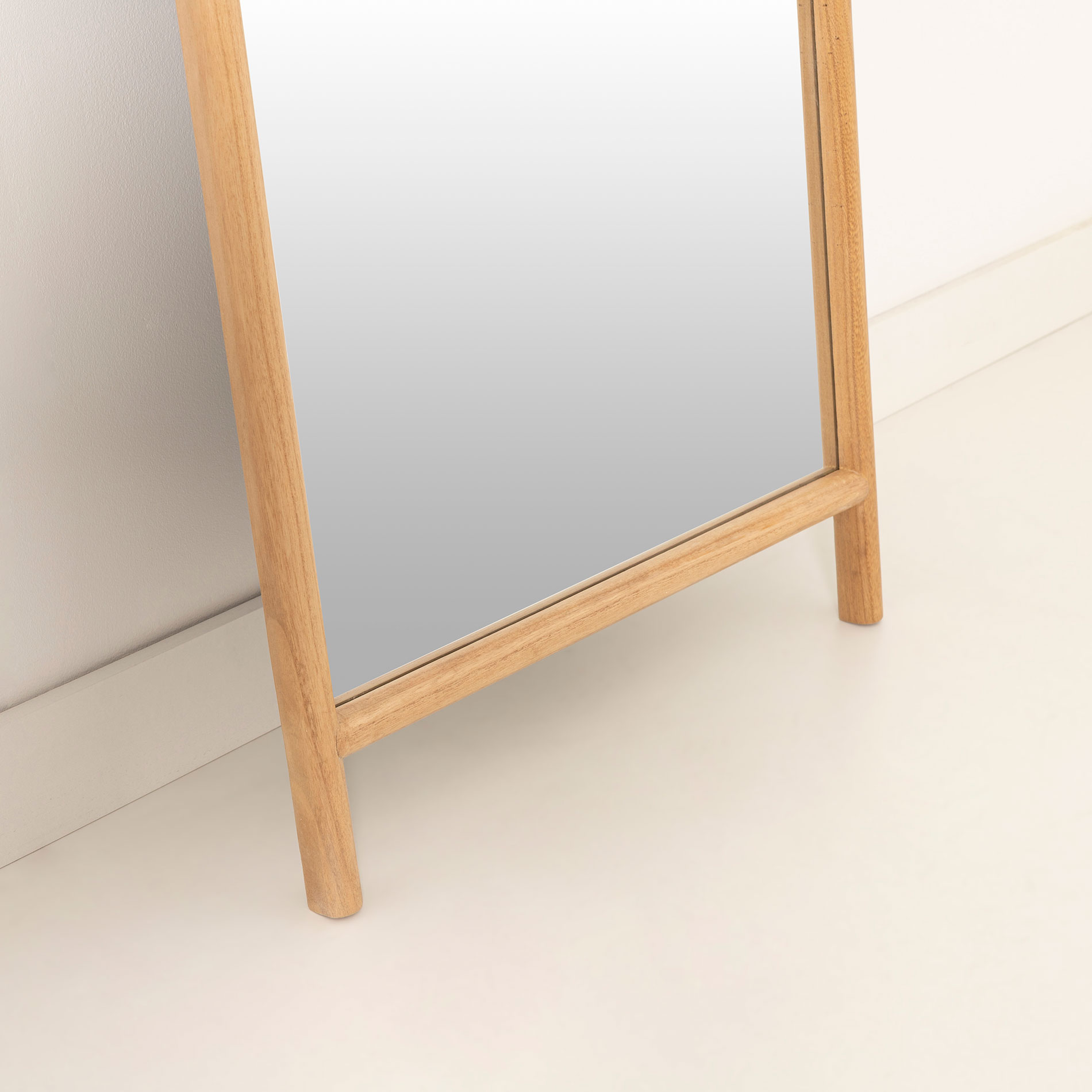 GDECO - ESPEJO SUELO Y PARED MADERA ROBLE 160*60 CM, FORMA DE ARCO - Imagen 4