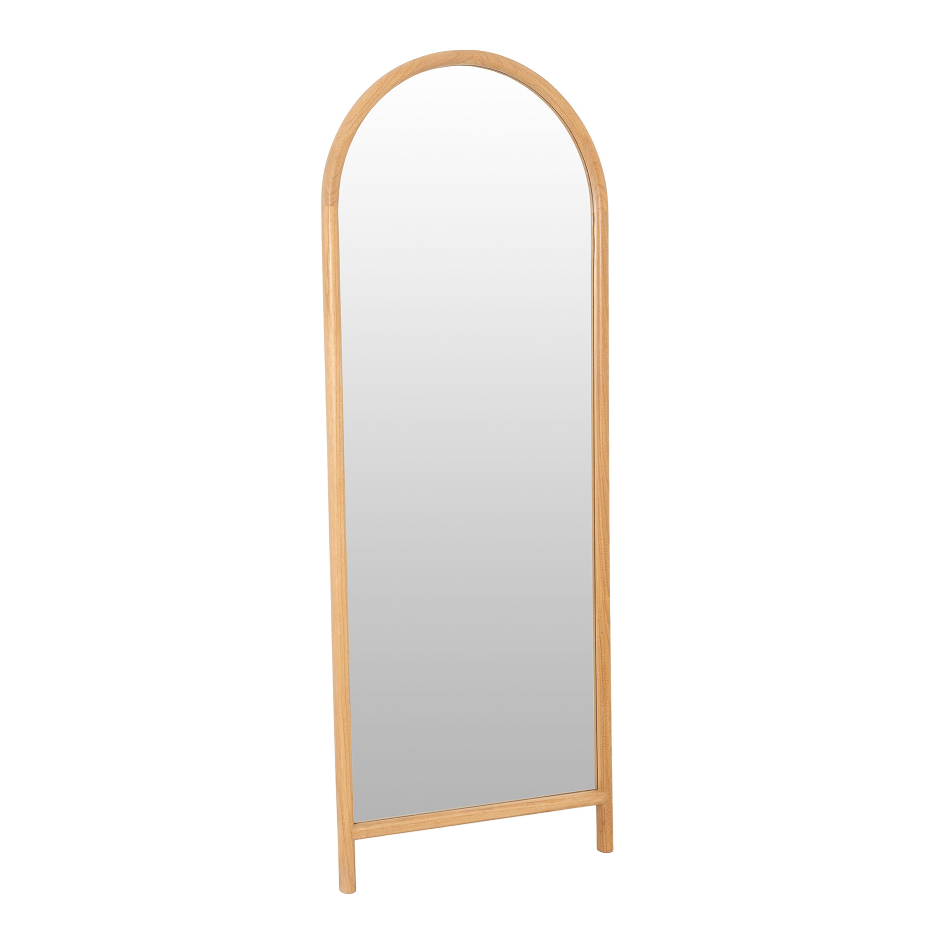 GDECO - ESPEJO SUELO Y PARED MADERA ROBLE 160*60 CM, FORMA DE ARCO