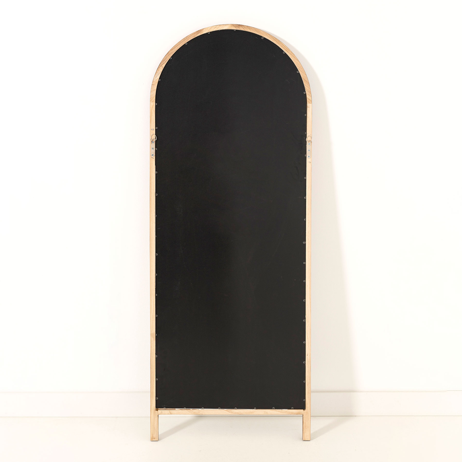 GDECO - ESPEJO SUELO Y PARED MADERA NOGAL 160*60 CM, FORMA DE ARCO - Imagen 4