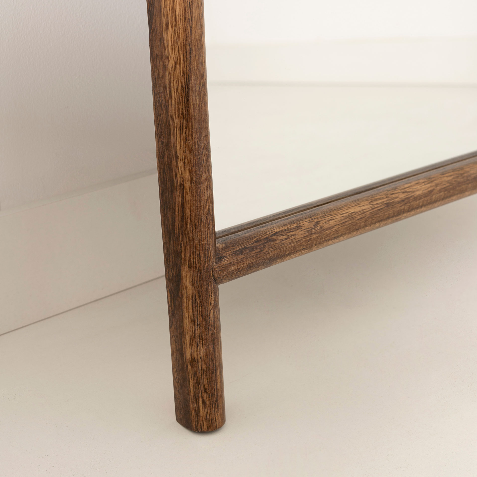 GDECO - ESPEJO SUELO Y PARED MADERA NOGAL 160*60 CM, FORMA DE ARCO - Imagen 3