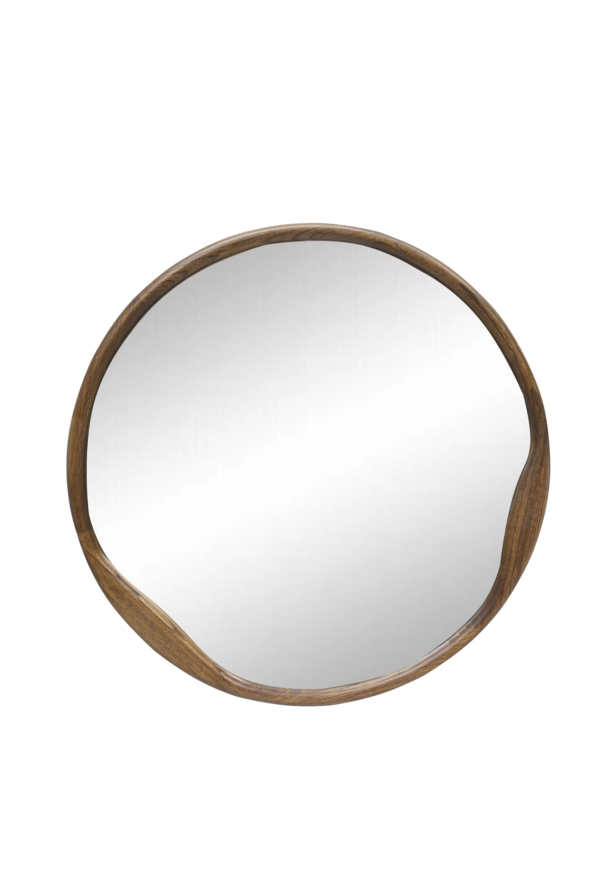 Alternative view of GDECO - ESPEJO CIRCULAR MADERA NOGAL 90*90 CM