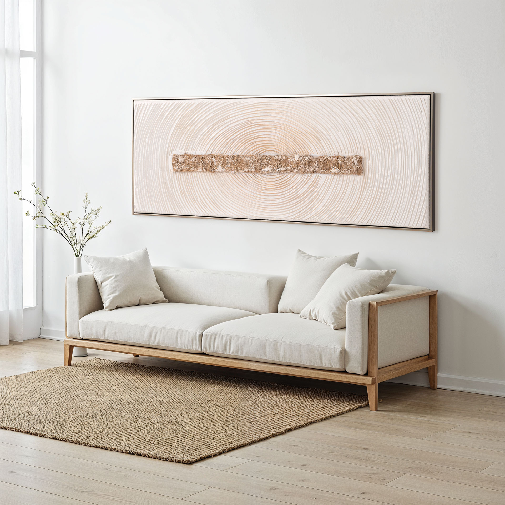 Alternative view of GDECO - CUADRO OLEO 160*60*3.5 CM, CON MARCO MADERA