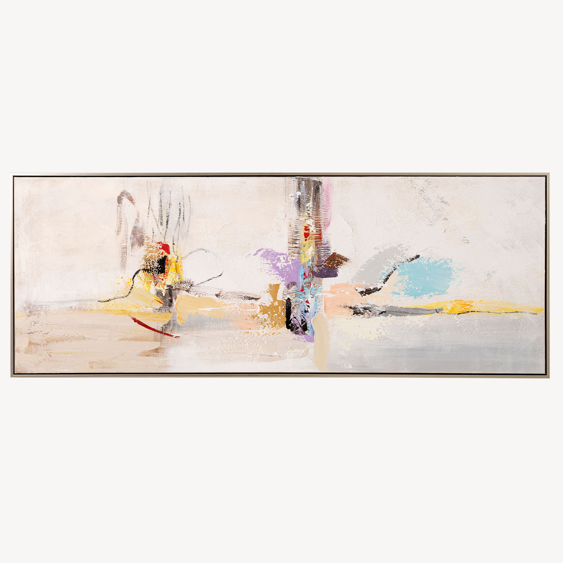 GDECO - CUADRO OLEO 160*60*3.5 CM, CON MARCO MADERA