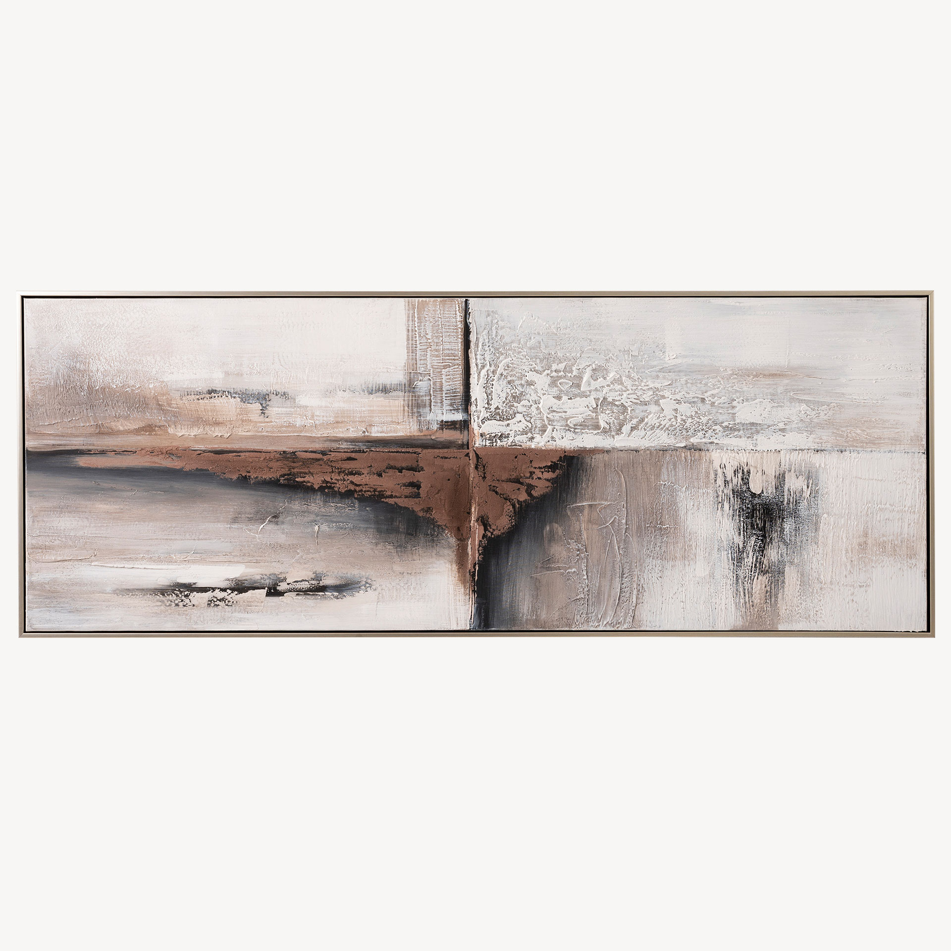 GDECO - CUADRO OLEO 160*60*3.5 CM, CON MARCO MADERA