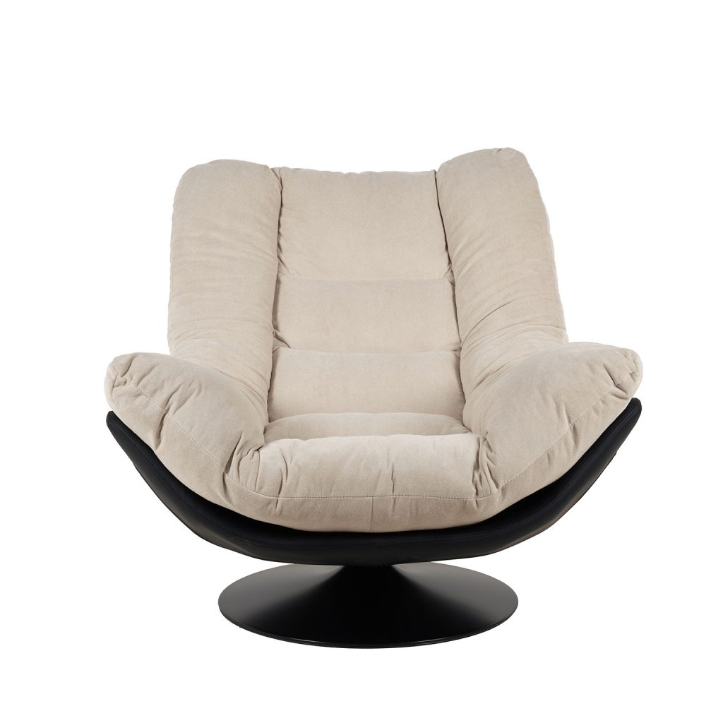 Alternative view of GDECO - SILLON ROY GIRATORIO 360º. TAPIZADO GRIS MARENGO Y EXTERIOR NEGRO (ANTIMANCHAS, IGNIFUGO, ANTIARAÑAZOS MASCOTAS) 92*110*78 CM