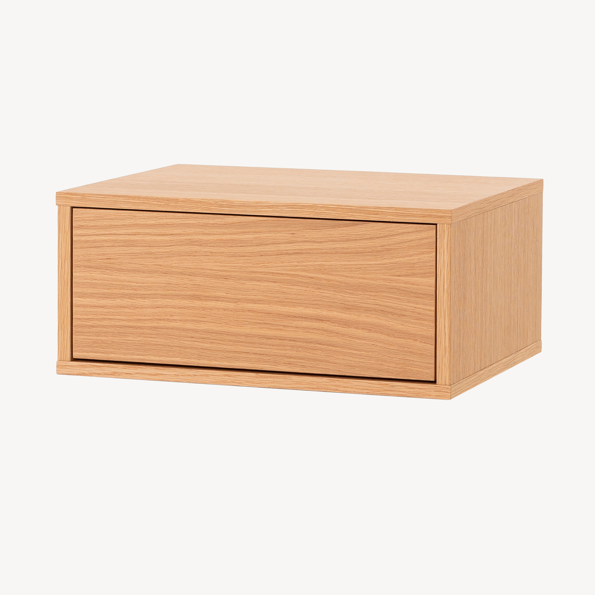 GDECO - MESITA PUSH 1 CAJON, CHAPA ROBLE 48*33.5*21 CM (PARA COLGAR EN LA PARED)