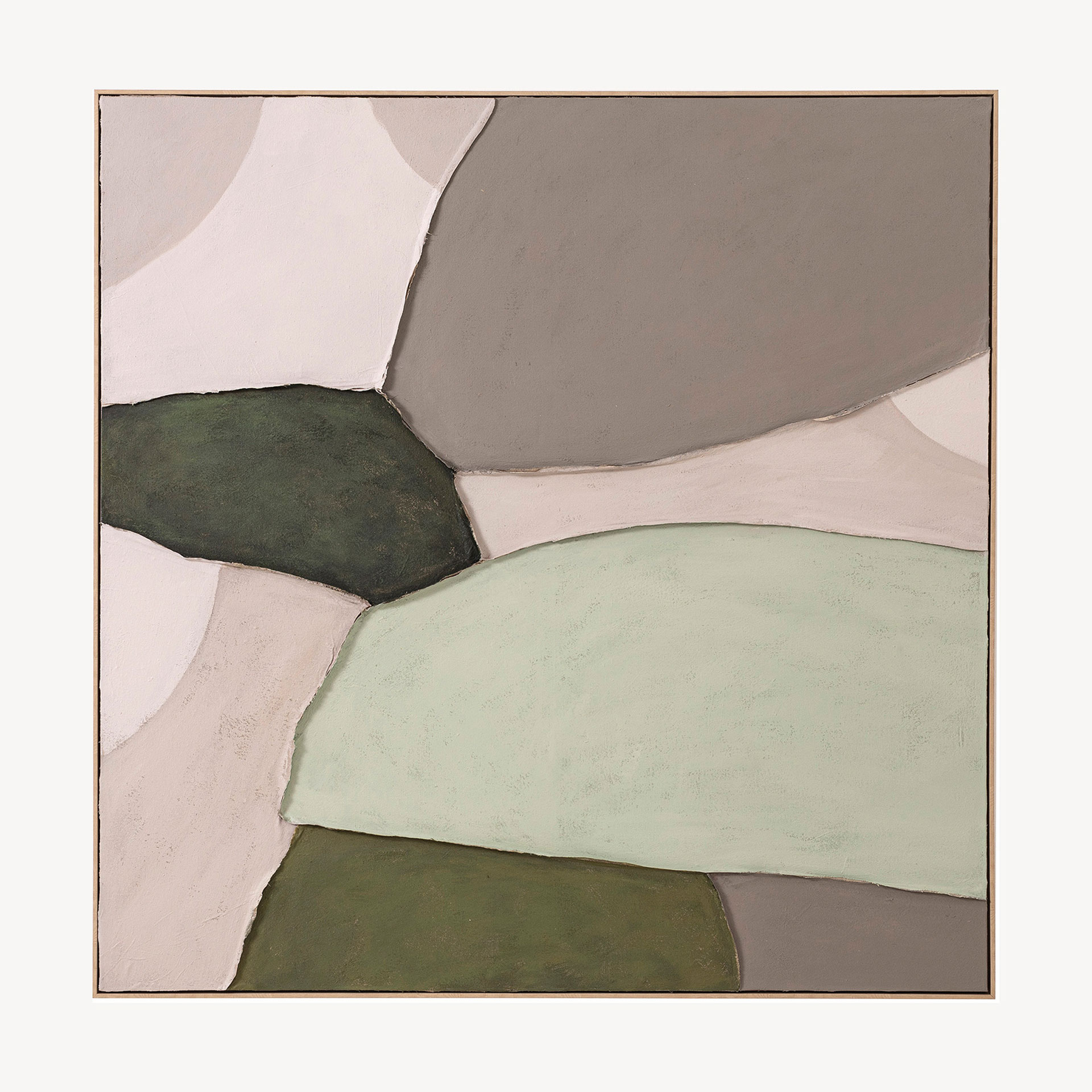 GDECO - CUADRO OLEO 150*150 CM CON MARCO MADERA