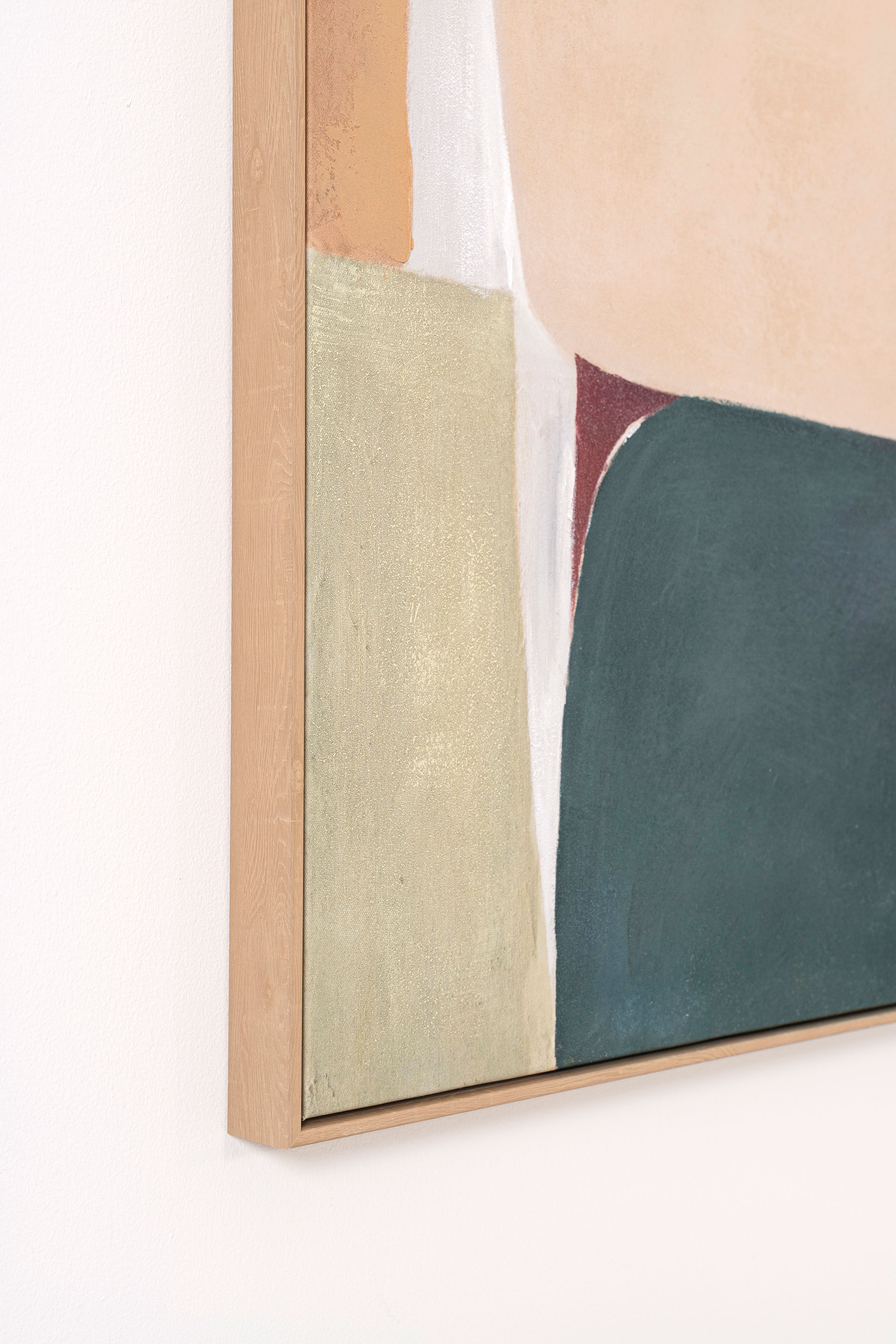 GDECO - SET 2 CUADROS OLEO 60*90*3.5 CM. MARCO MADERA