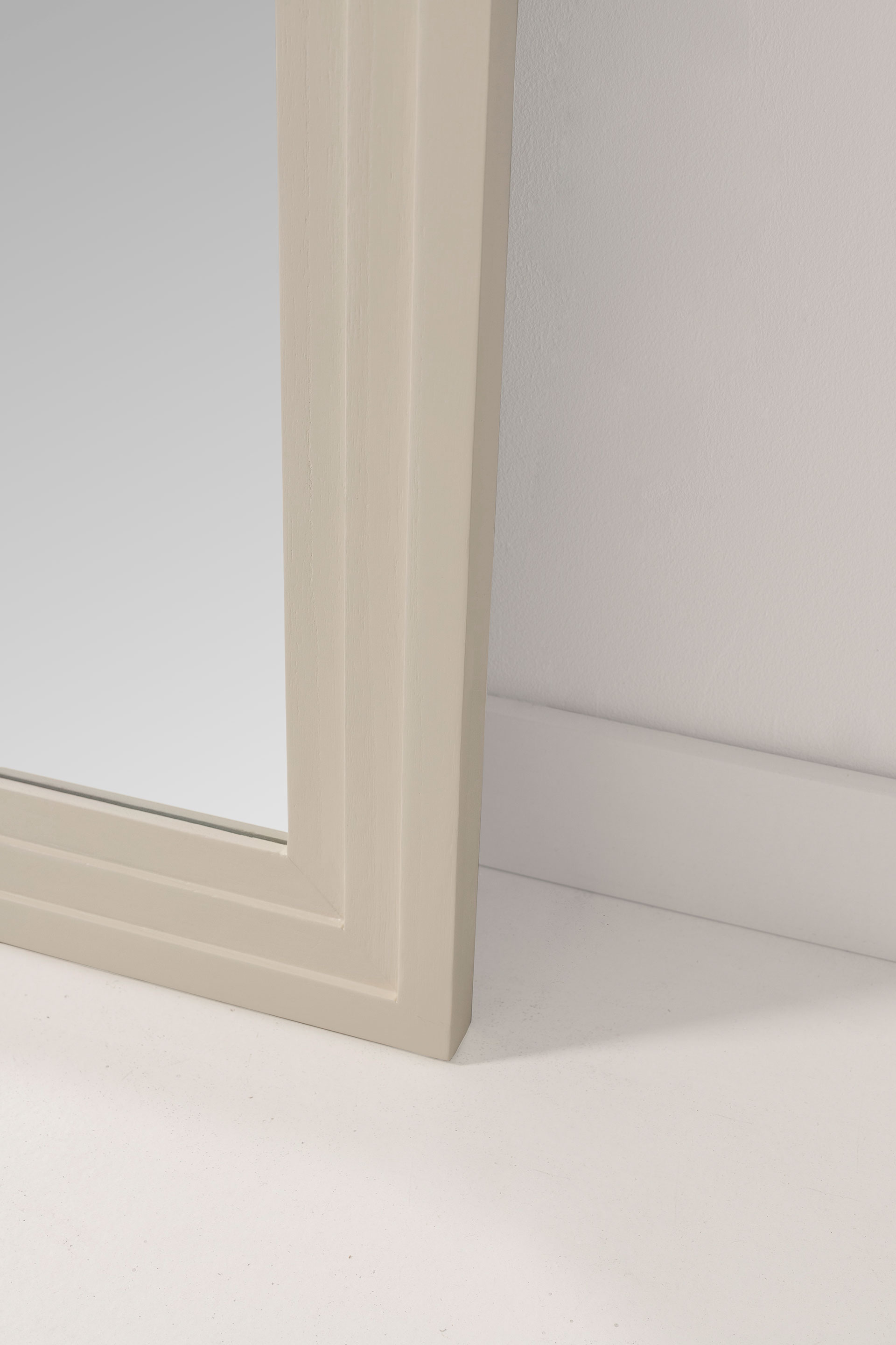 GDECO - ESPEJO EXTRA GRANDE 180*80 CM. MARCO MADERA PINTADO EN BLANCO HUESO - Imagen 4