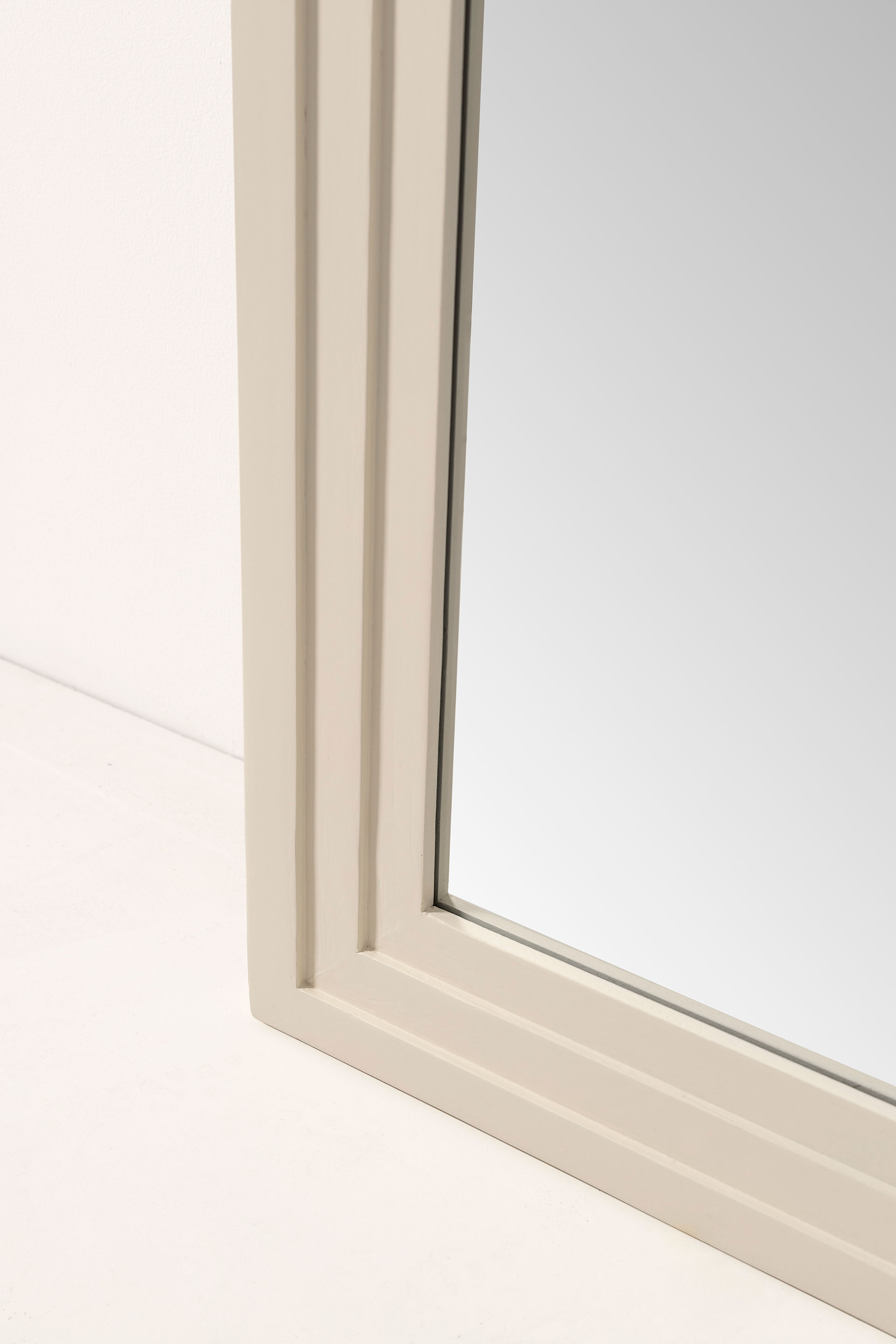 GDECO - ESPEJO EXTRA GRANDE 180*80 CM. MARCO MADERA PINTADO EN BLANCO HUESO - Imagen 3