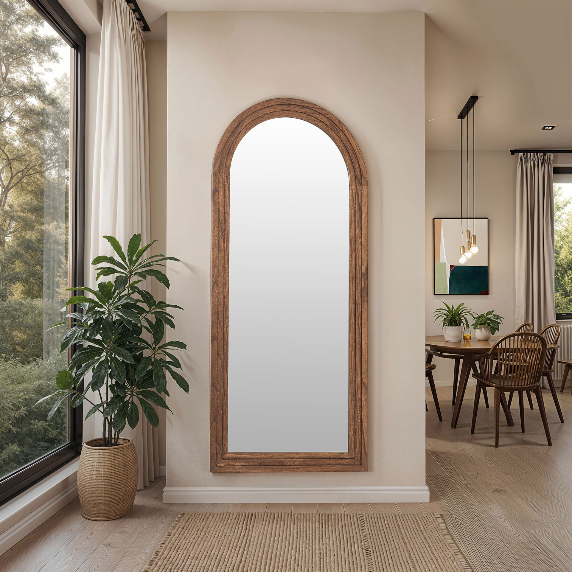 Alternative view of GDECO - ESPEJO EXTRA GRANDE 180*80 CM. MARCO MADERA NOGAL