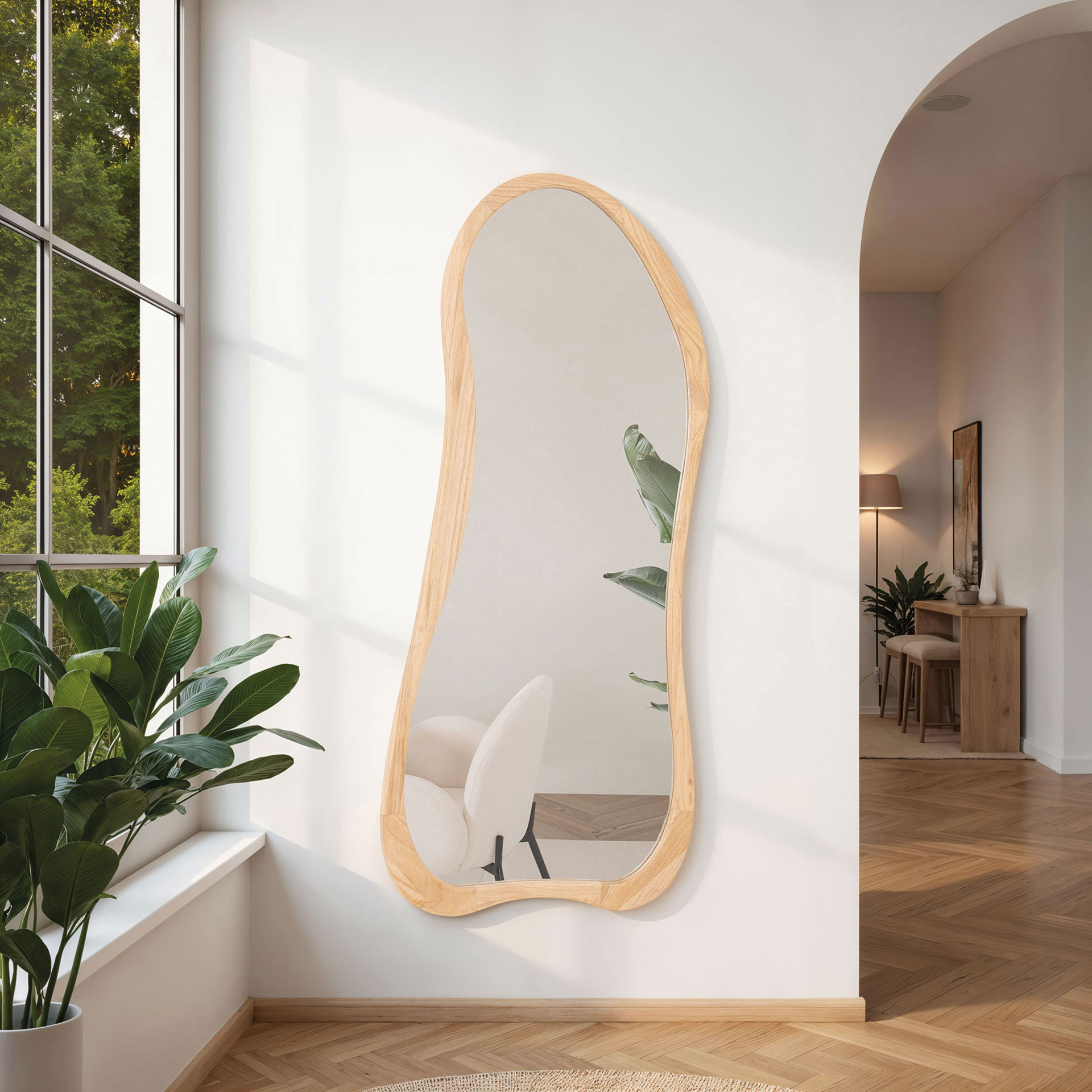 Alternative view of GDECO - ESPEJO GRANDE 180*80 CM. MARCO MADERA ROBLE